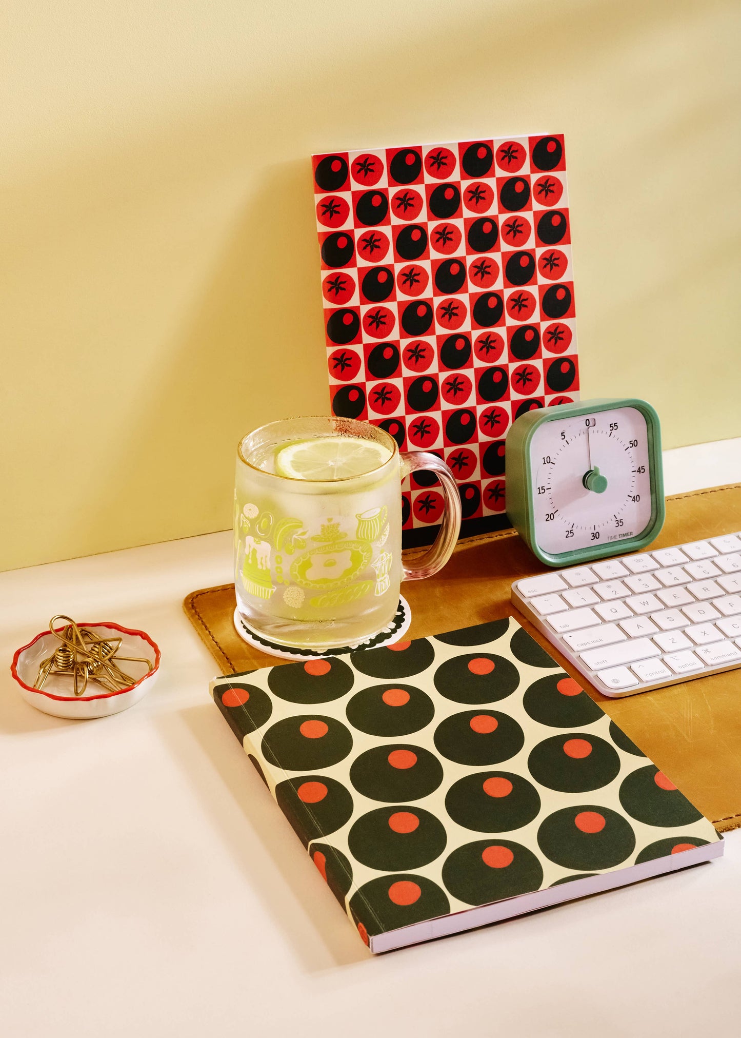 Pomodoro Tomato & Olive Checkered Weekly Planner