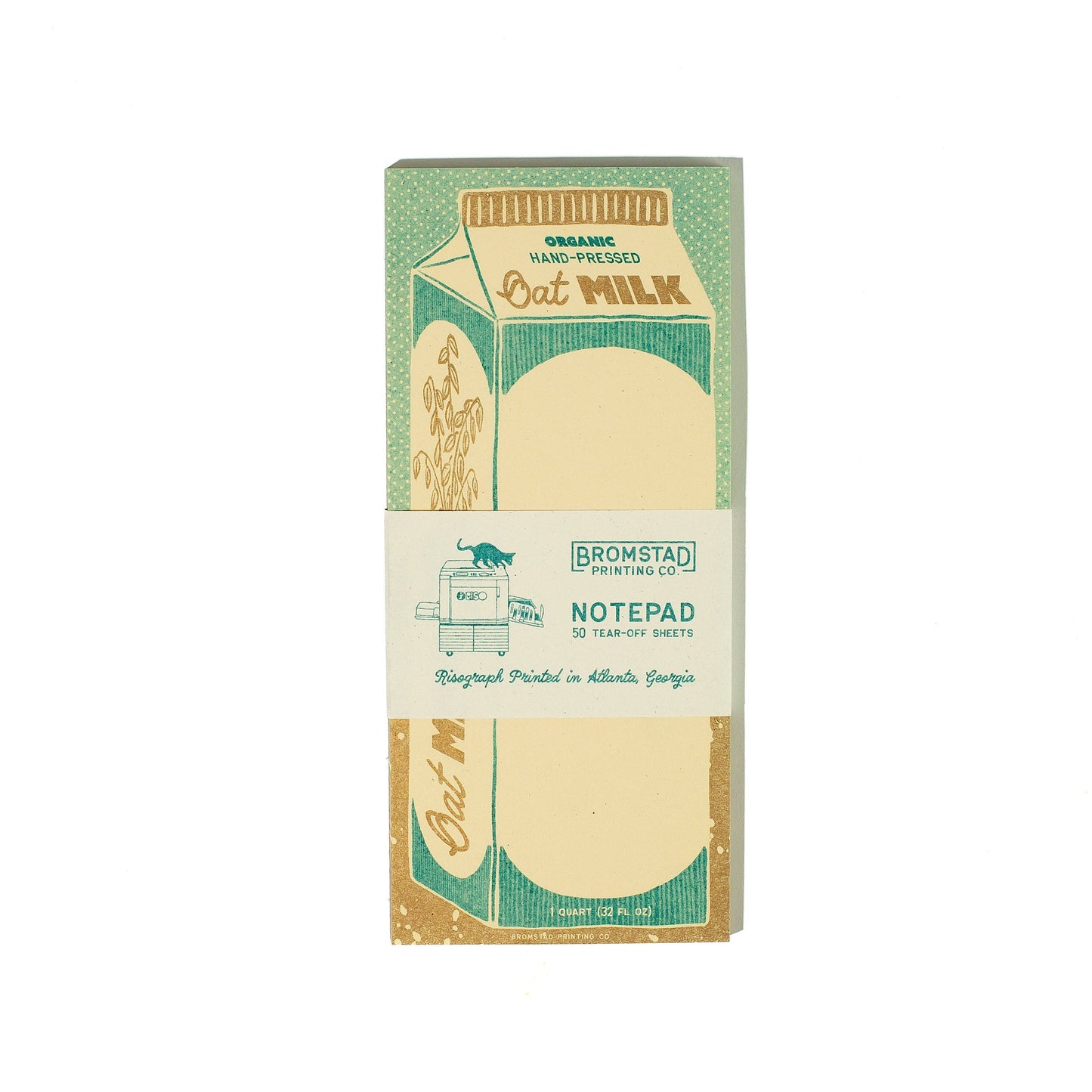 Bromstad Printing Co. Oat Milk Risograph Notepad