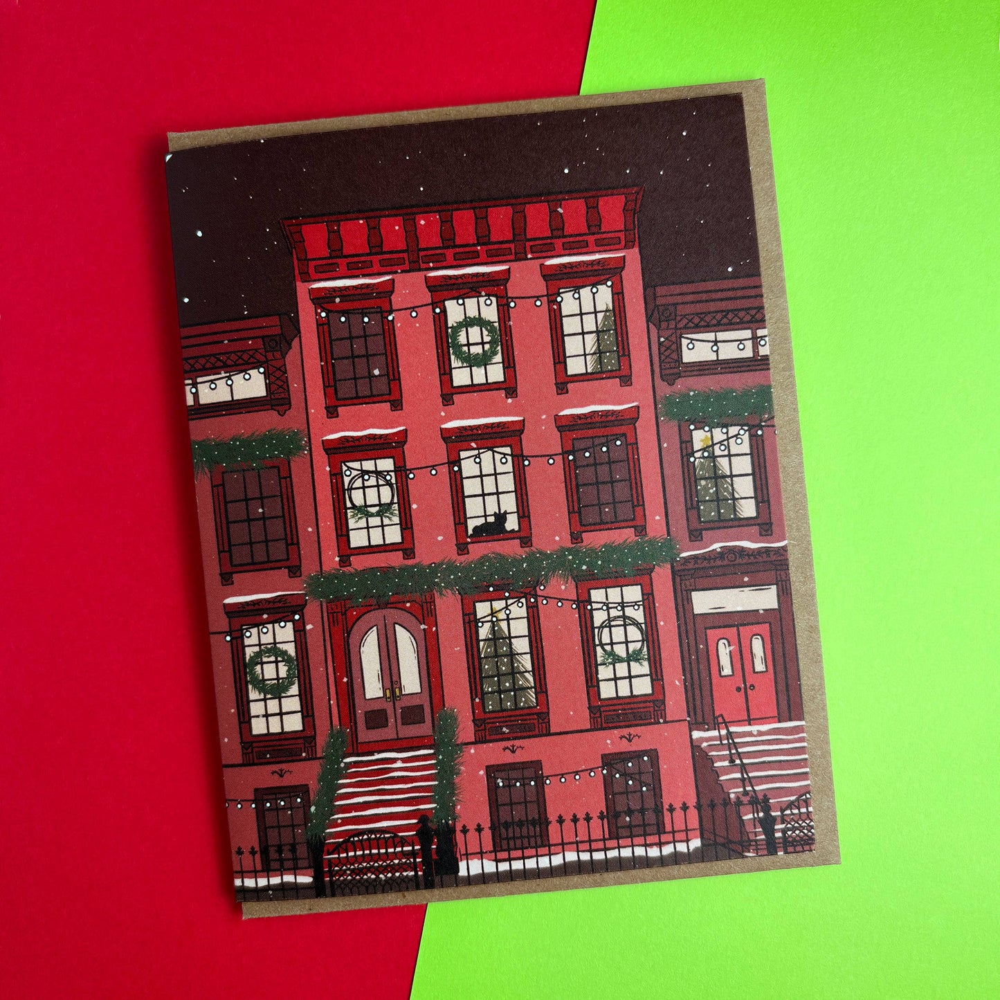 Holiday Brownstone Card