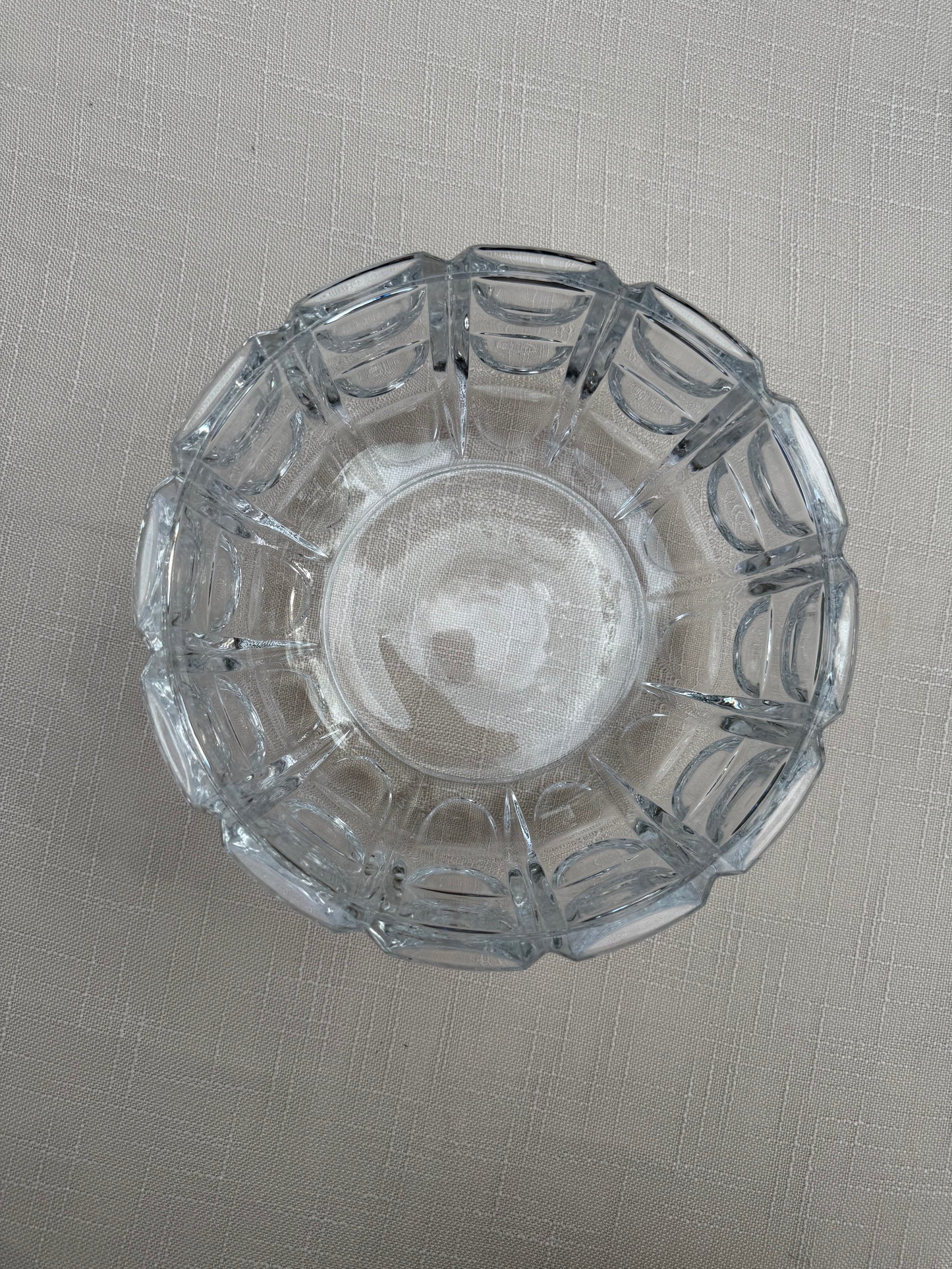 Thousand Windows Pressed Crystal Glass Bowl (1950's)