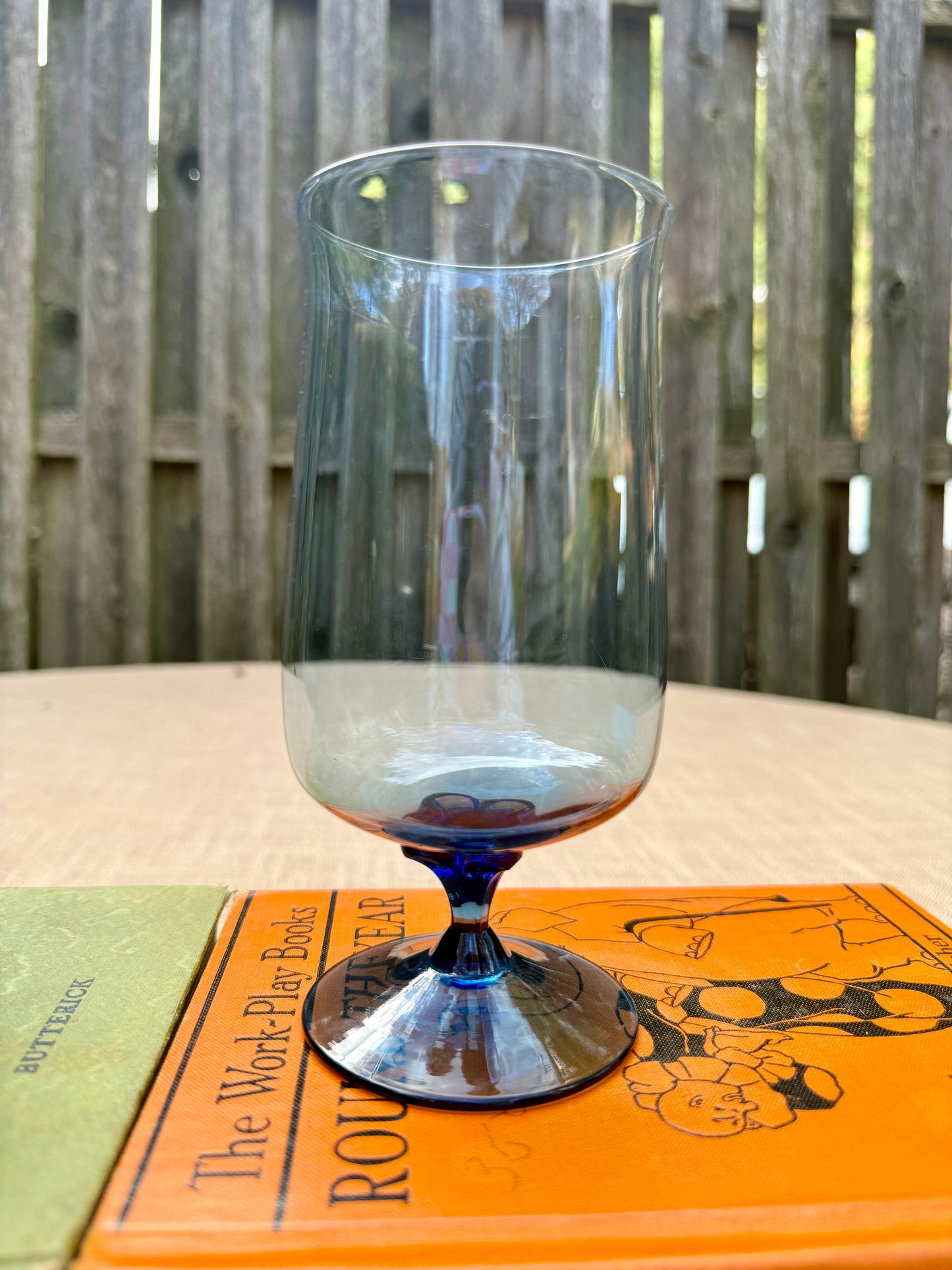 Lenox 'Blue Mist' Crystal Iced Tea Glasses, Set of 6 (1970's-1980's)