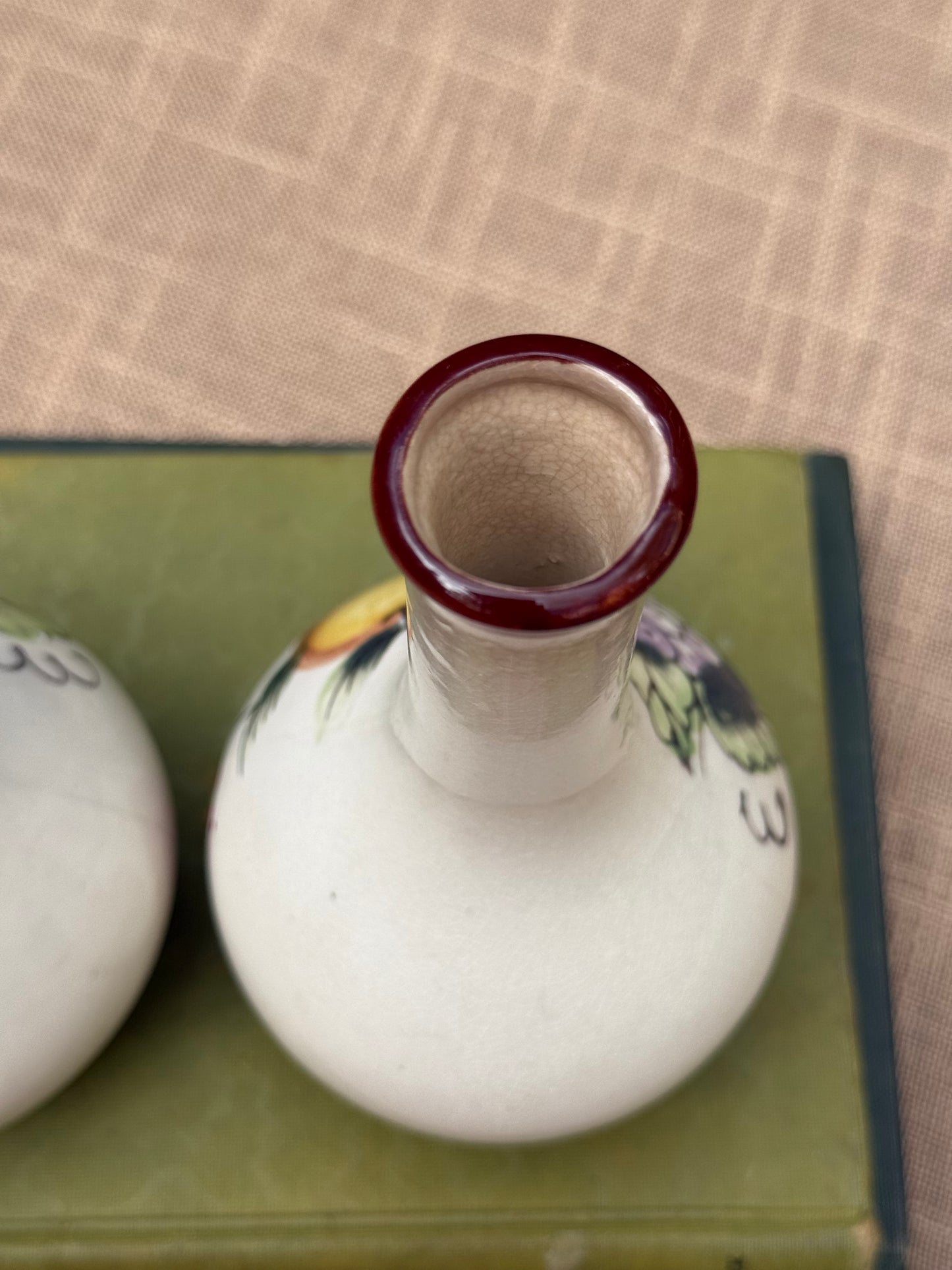 Oil & Vinegar Handpainted Cruet Set (1960's-1970's)