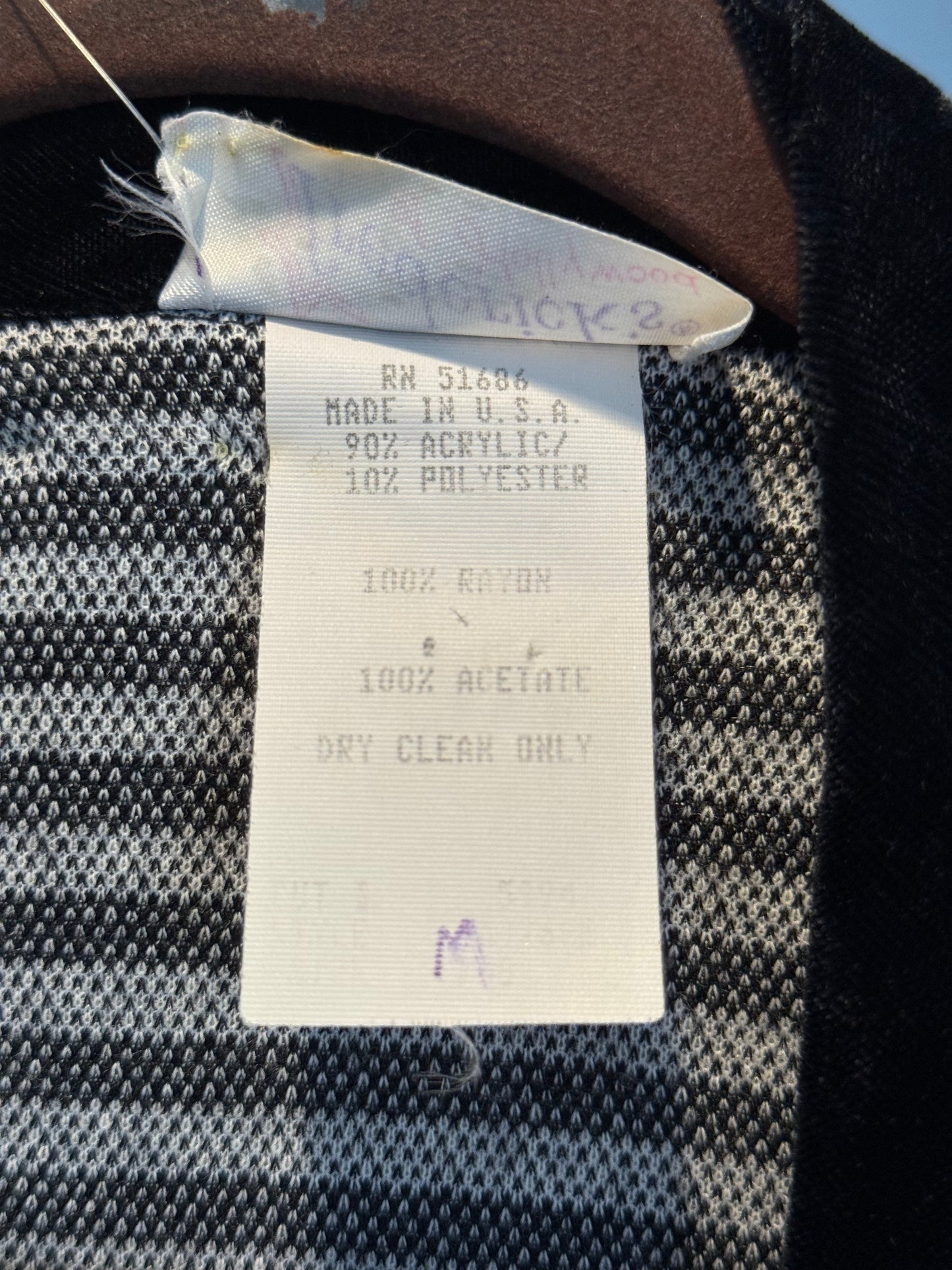 Frederick's of Hollywood Houndstooth Blazer (1980's-1990's)