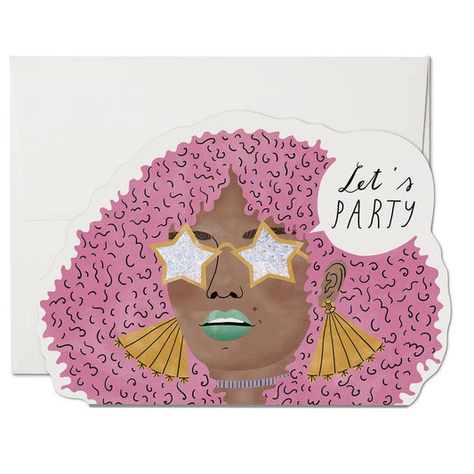 'Let's Party' Disco Glam Greeting Card