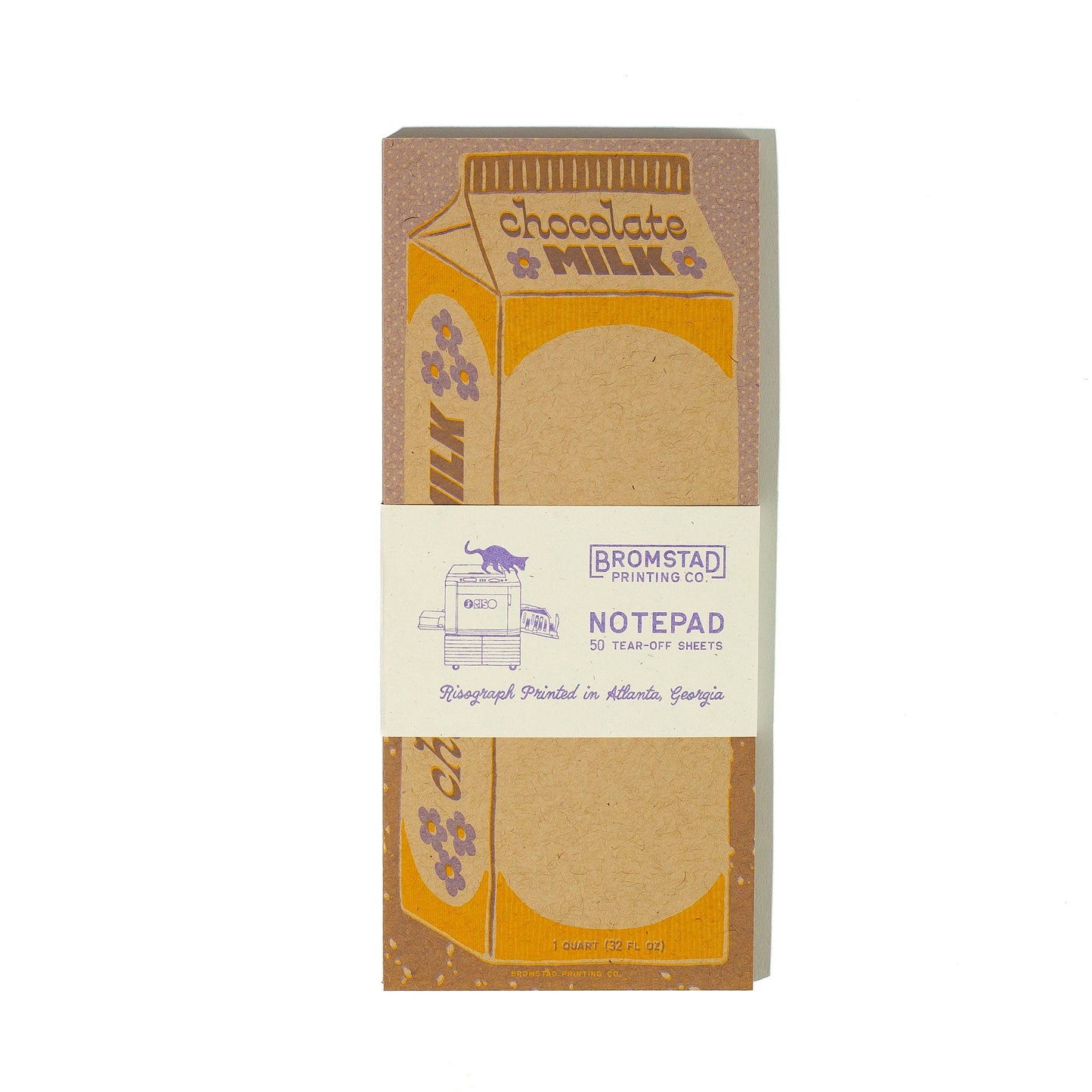 Bromstad Printing Co. Chocolate Milk Risograph Notepad