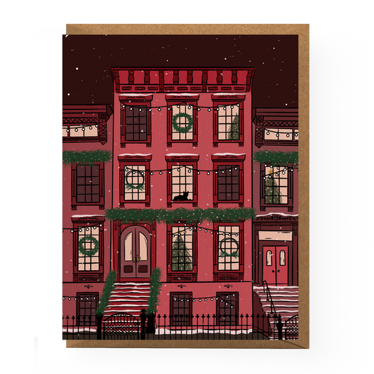 Holiday Brownstone Card