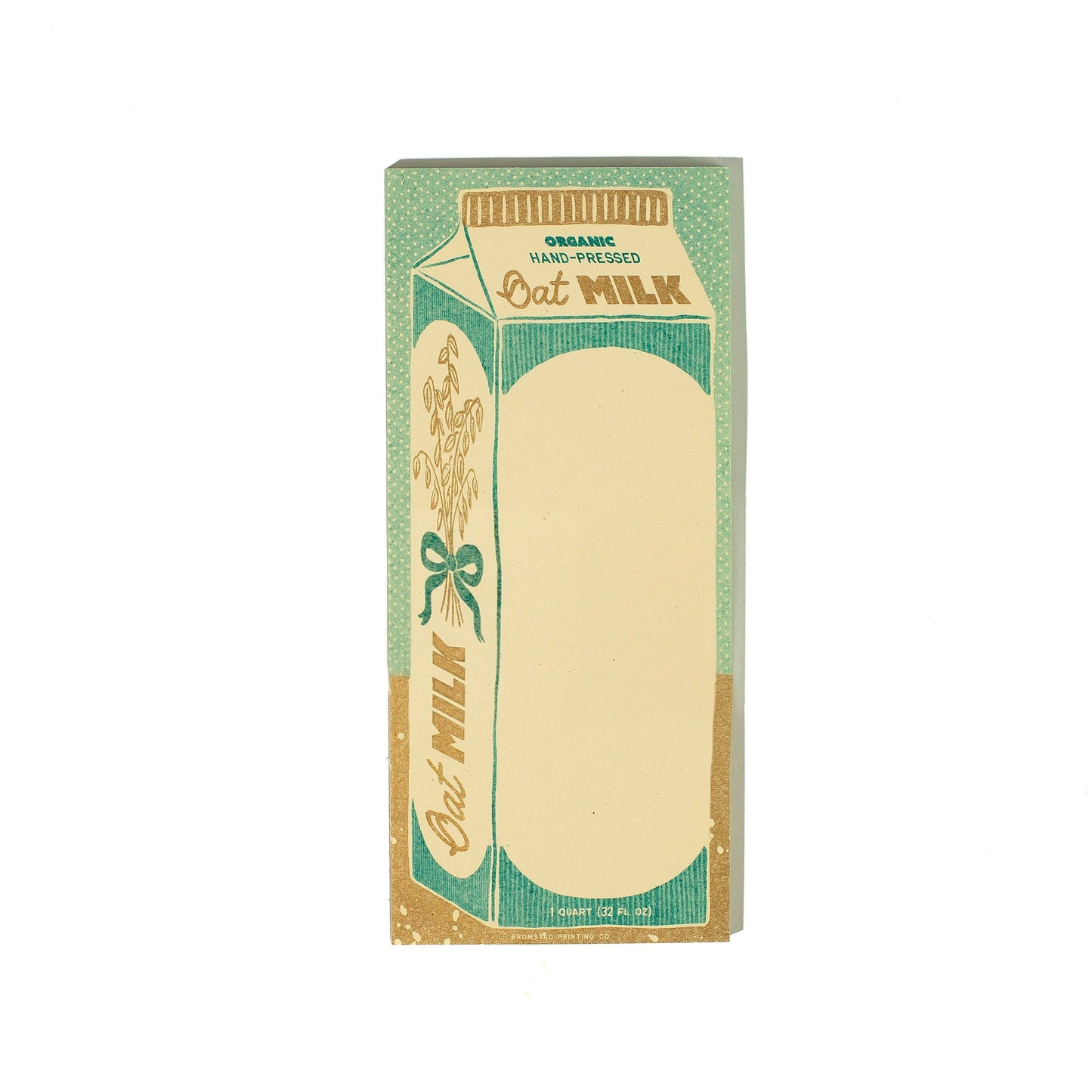 Bromstad Printing Co. Oat Milk Risograph Notepad