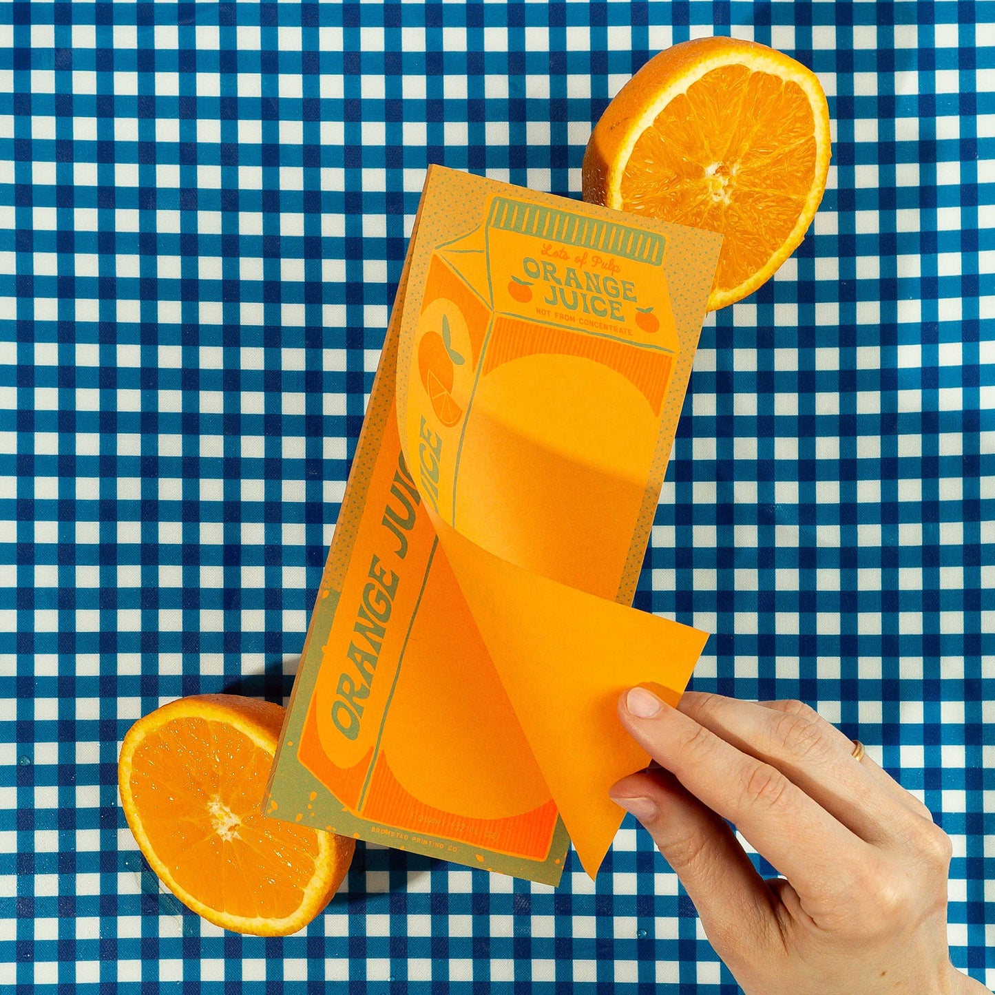 Bromstad Printing Co. Orange Juice Risograph Notepad