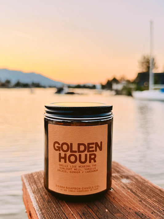 Sierra Soapbox 'Golden Hour' Candle - Vanilla Orchid + Ginger
