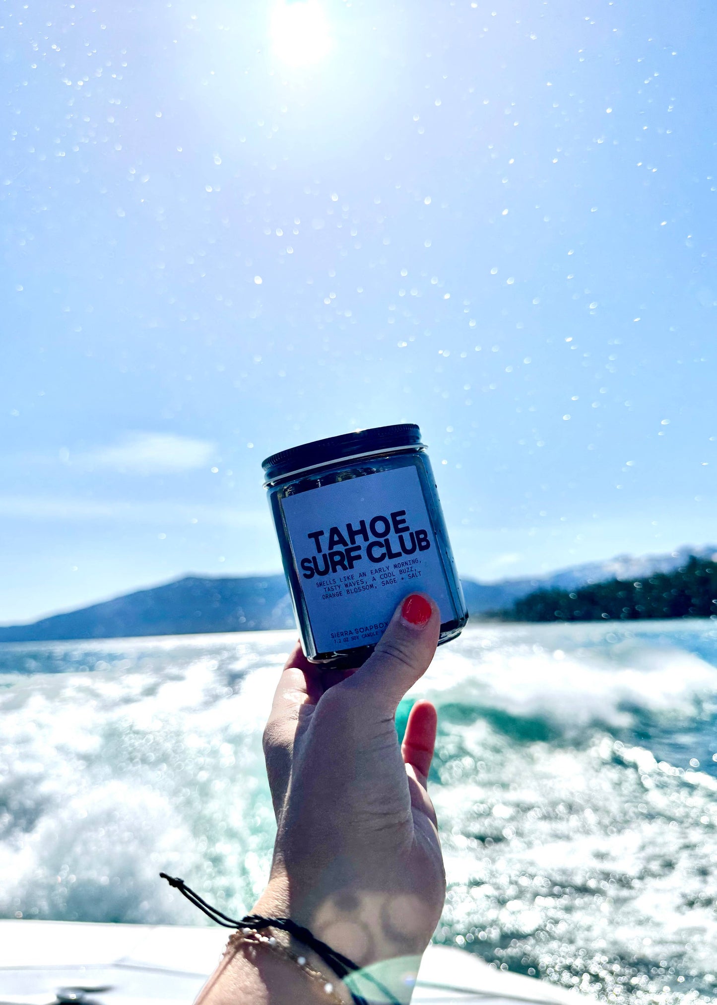 Sierra Soapbox 'Tahoe Surf Club' Candle - Orange Blossom + Sage