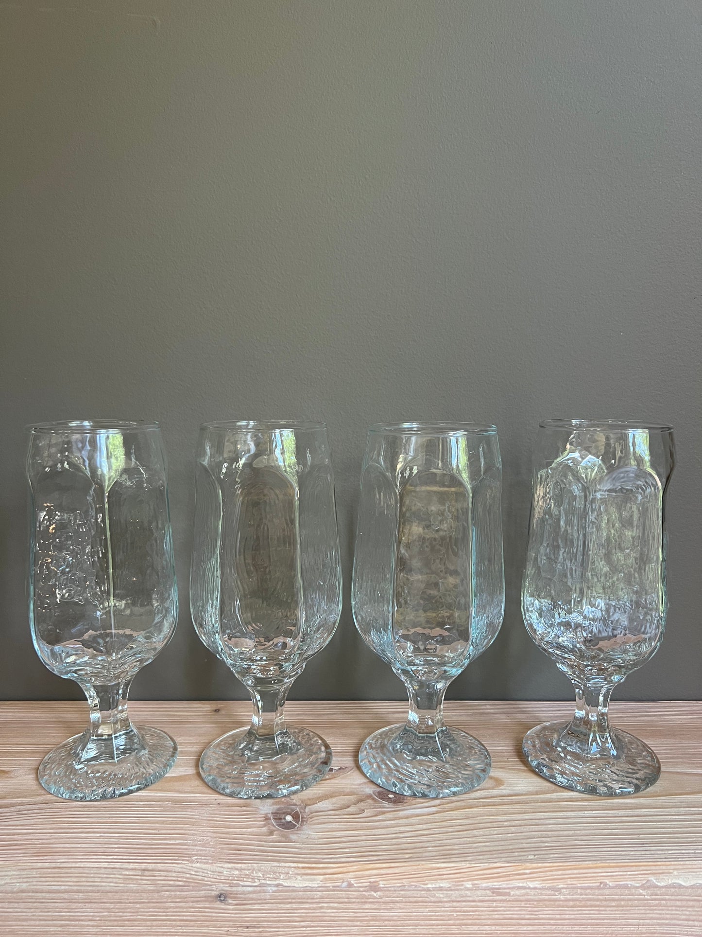 Libbey Chivalry Stemmed Beer Glasses, Set of 4