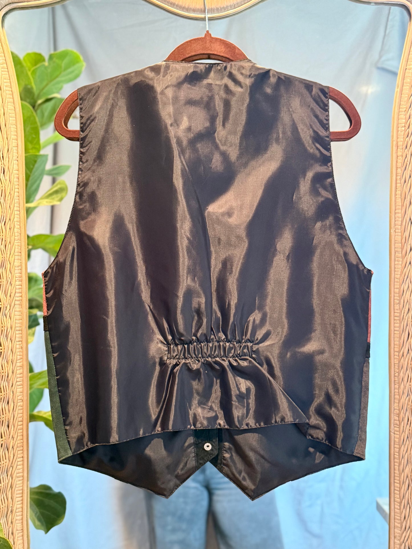 Learsi Colorblock Suede Leather Vest (1990's)