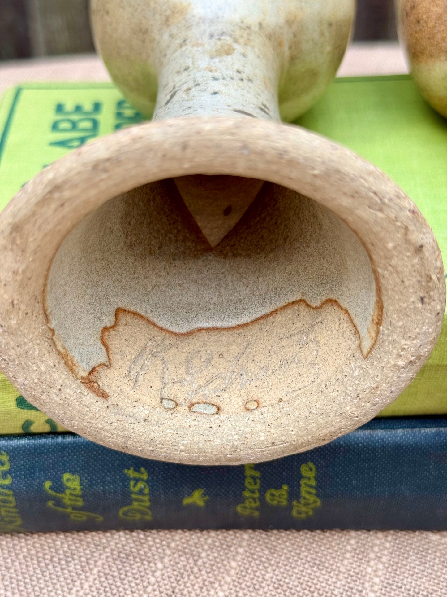 Handmade Ceramic Brown Glaze Wine Goblets, Set of 2