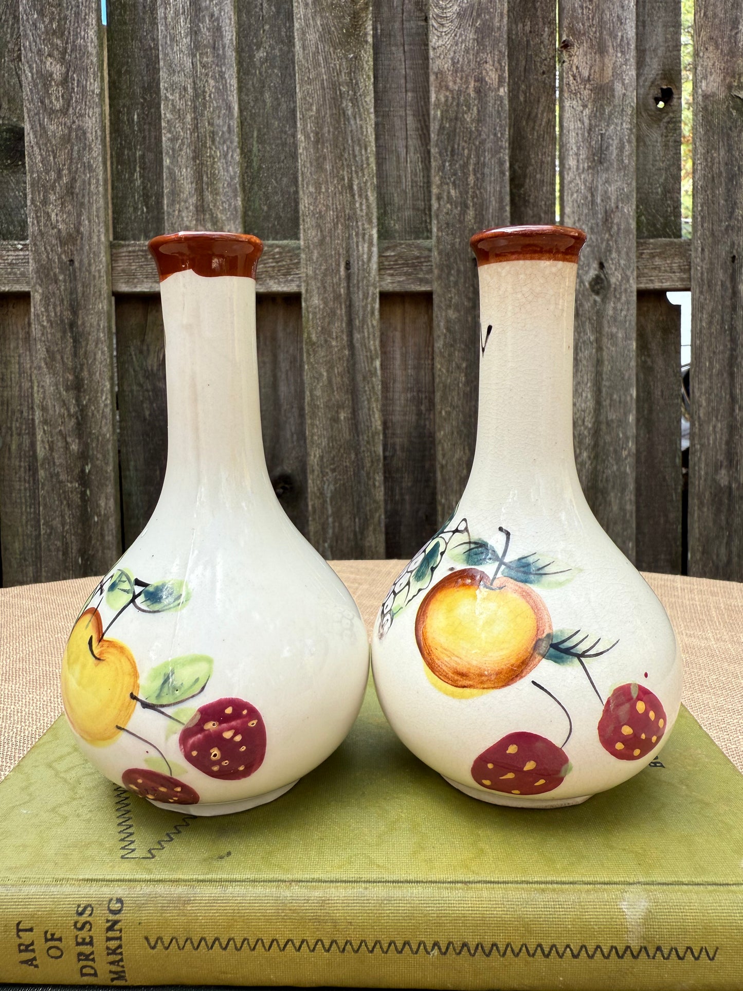 Oil & Vinegar Handpainted Cruet Set (1960's-1970's)
