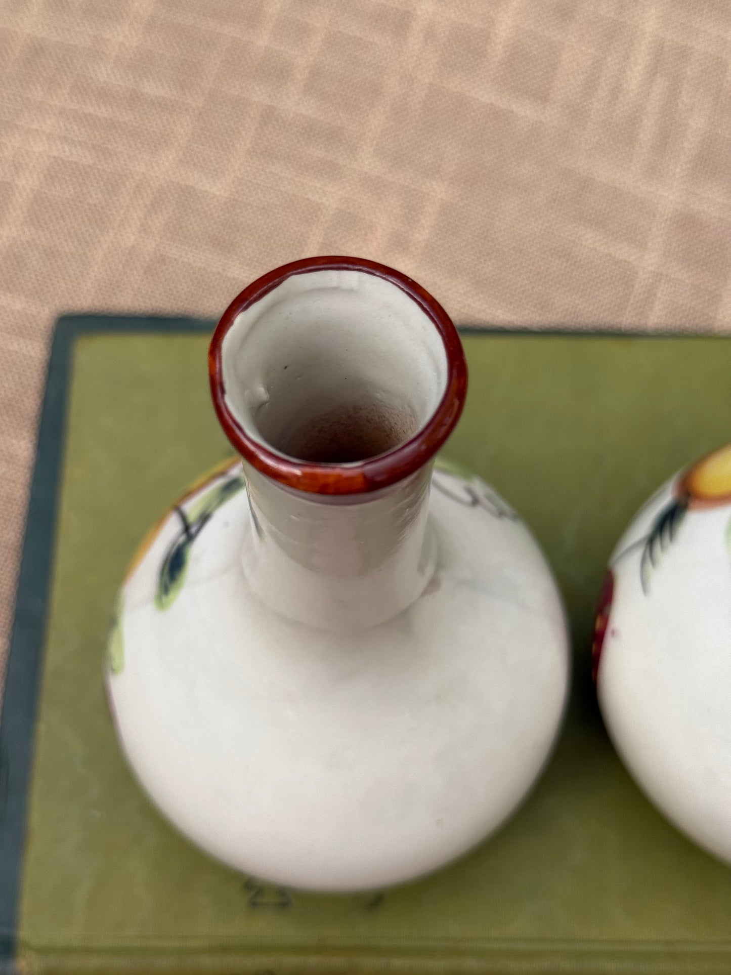 Oil & Vinegar Handpainted Cruet Set (1960's-1970's)