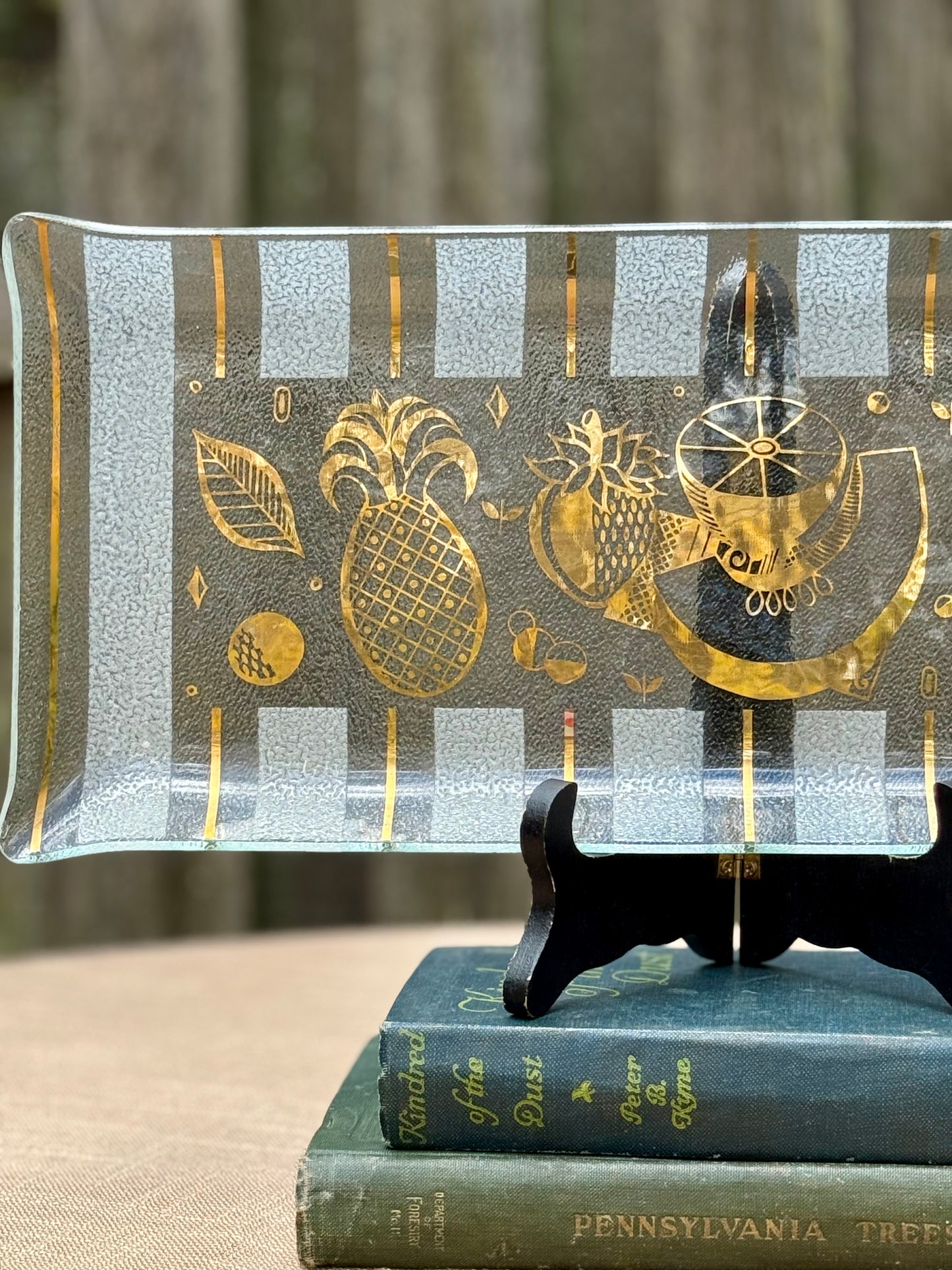 Georges Briard Gold Fruit Serving Tray (1960's-1970's)