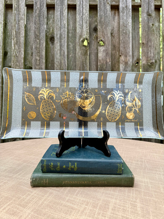 Georges Briard Gold Fruit Serving Tray (1960's-1970's)
