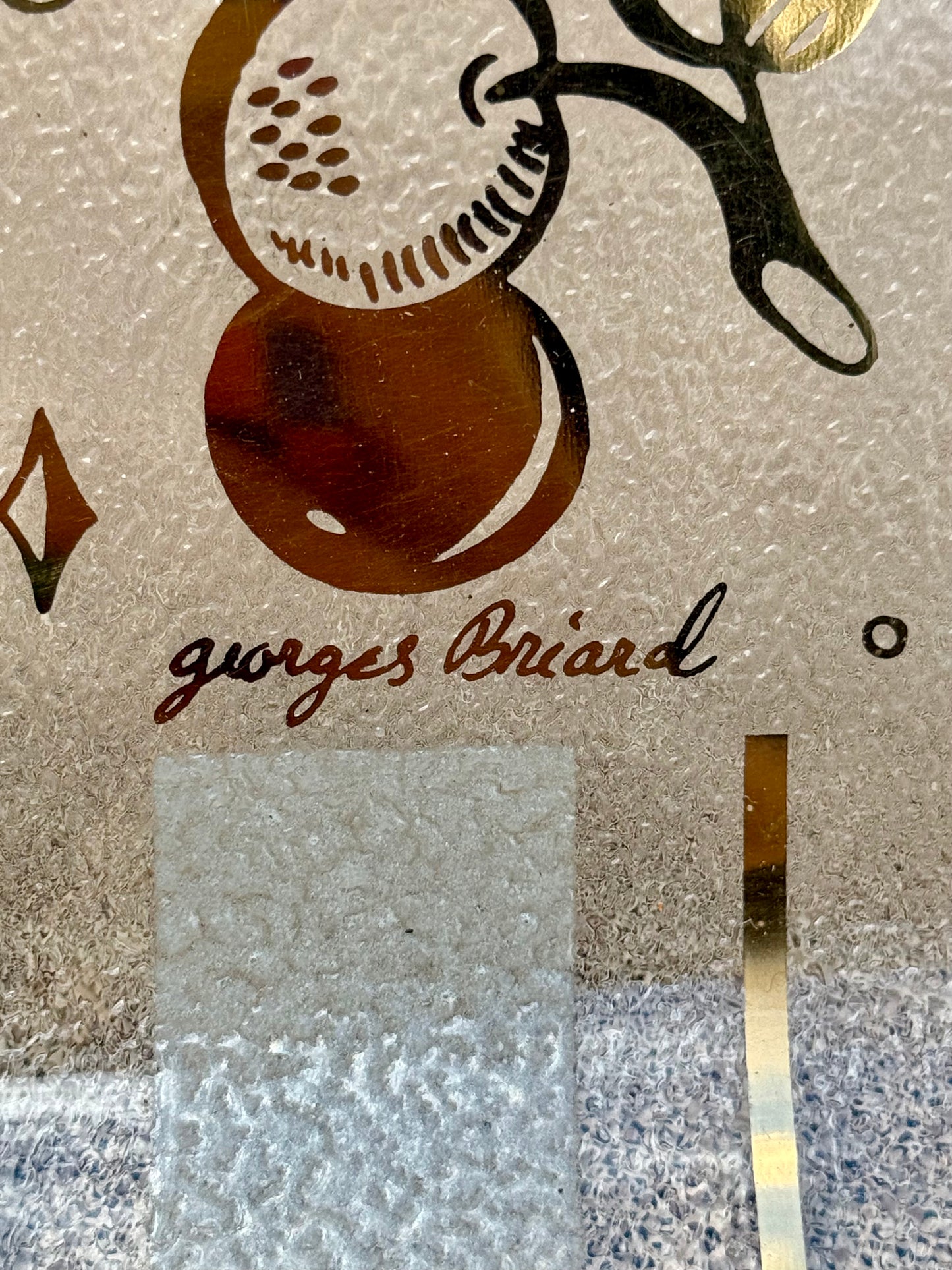 Georges Briard Gold Fruit Serving Tray (1960's-1970's)