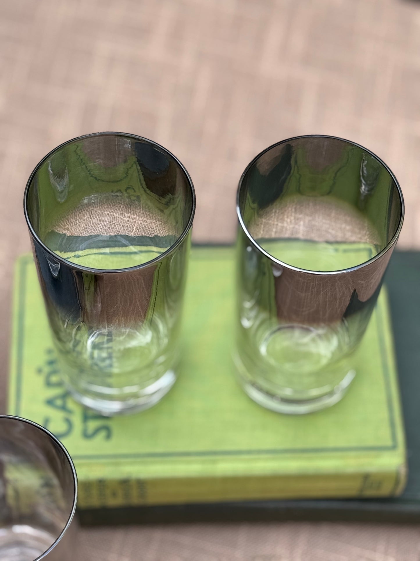 Silver Ombre Highball Glasses, Set of 5 (1950's-1960's)