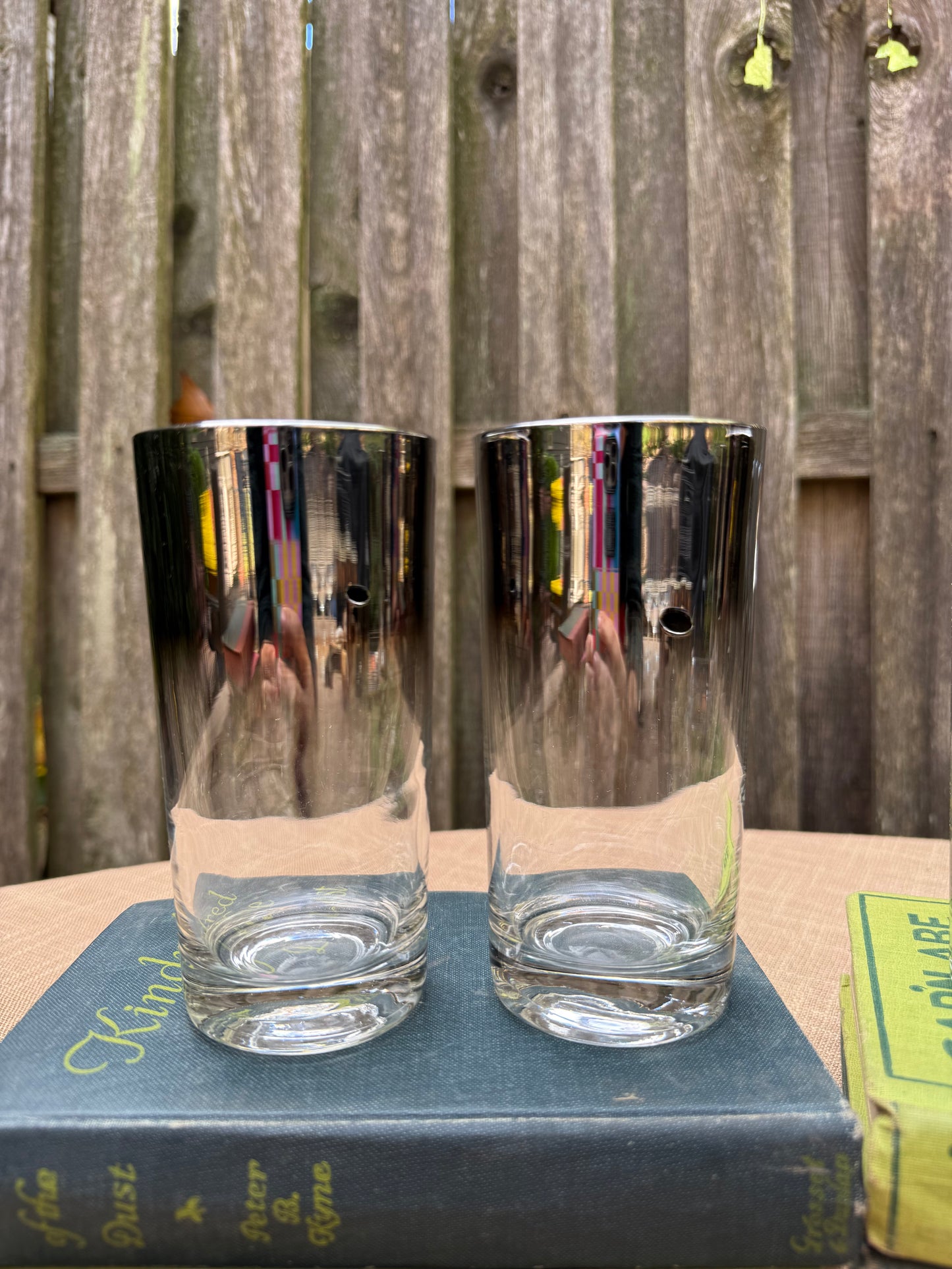 Silver Ombre Highball Glasses, Set of 5 (1950's-1960's)