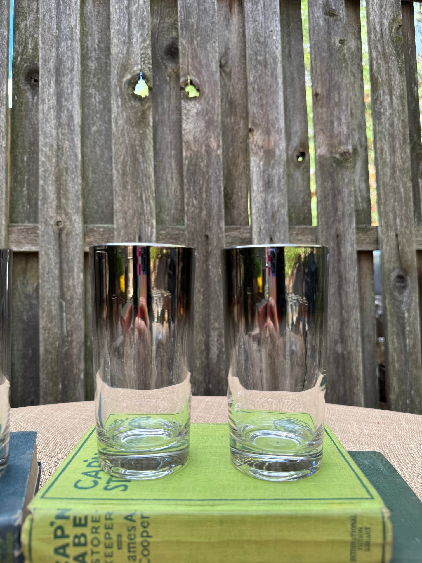 Silver Ombre Highball Glasses, Set of 5 (1950's-1960's)