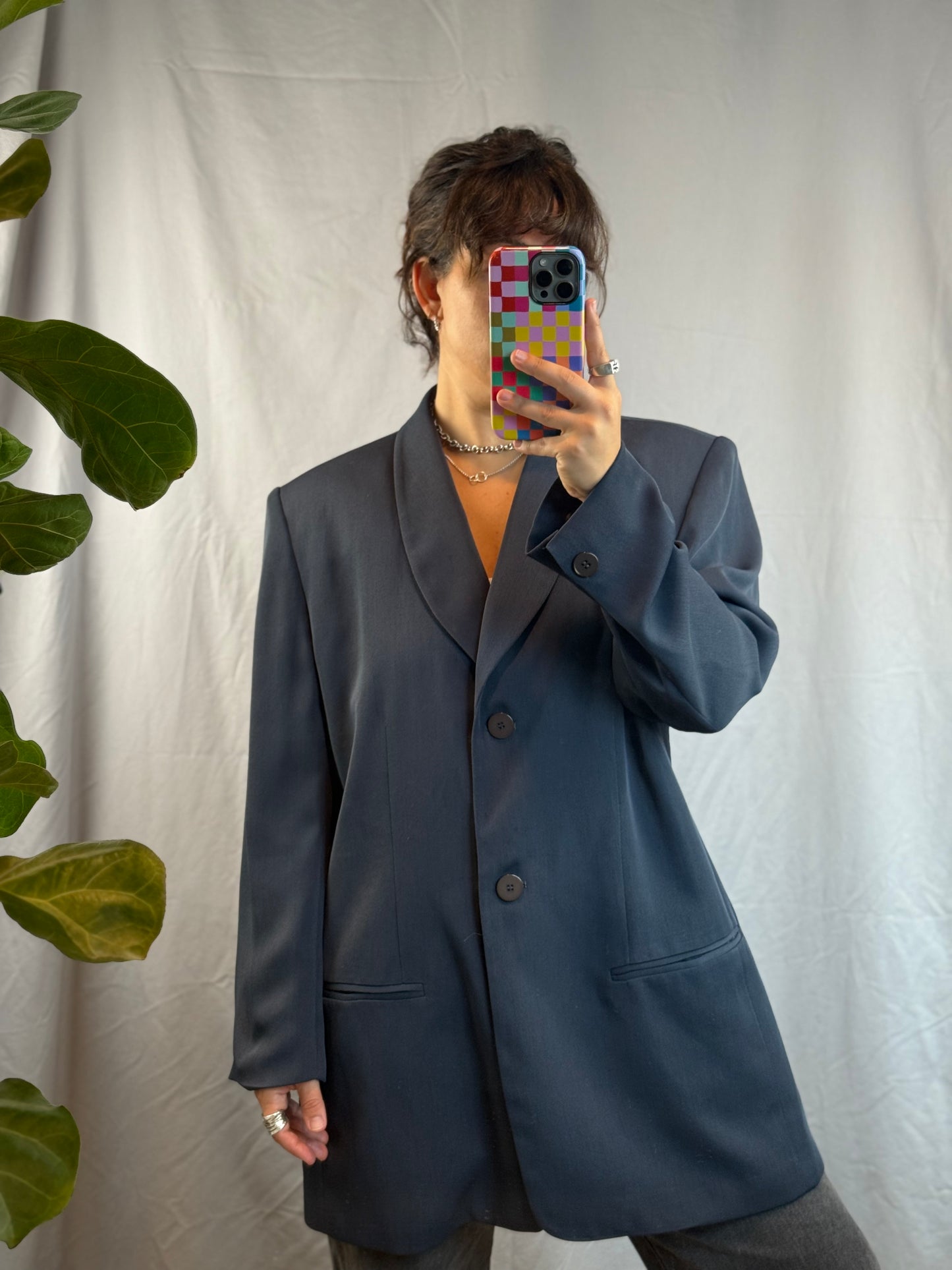 Rena Rowan for Saville Blue Steel Blazer (1990's)