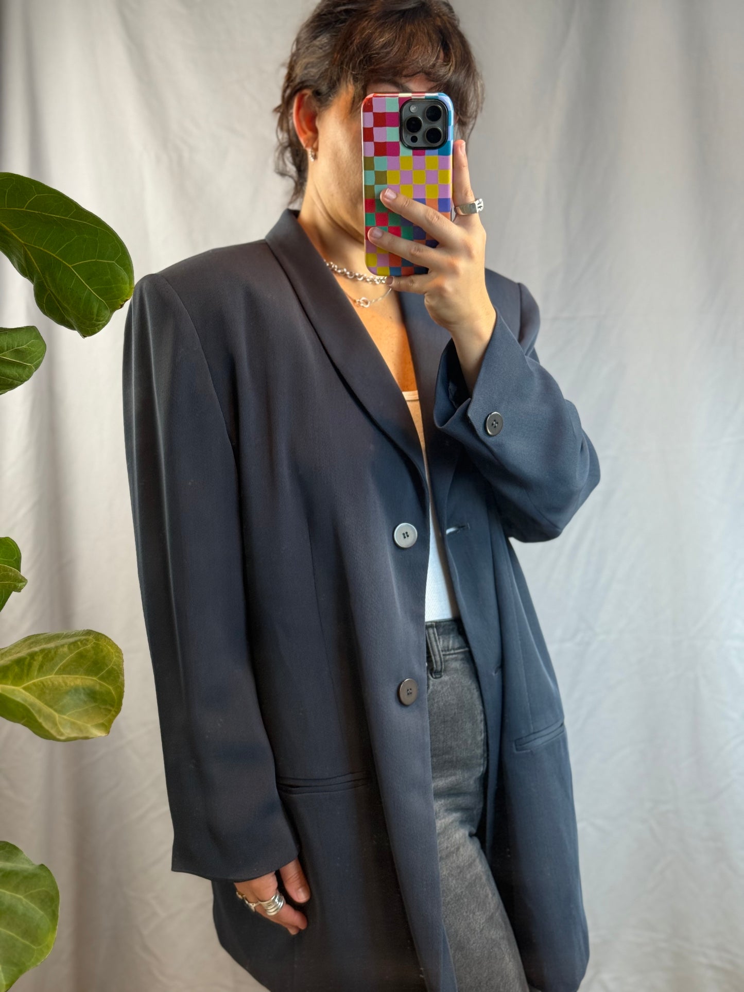 Rena Rowan for Saville Blue Steel Blazer (1990's)