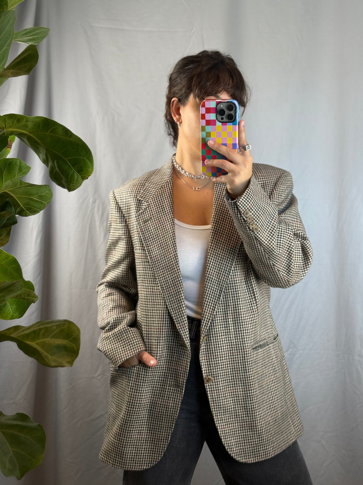 Evan-Picone x Stern's Houndstooth Sports Coat (1970's-1980's)
