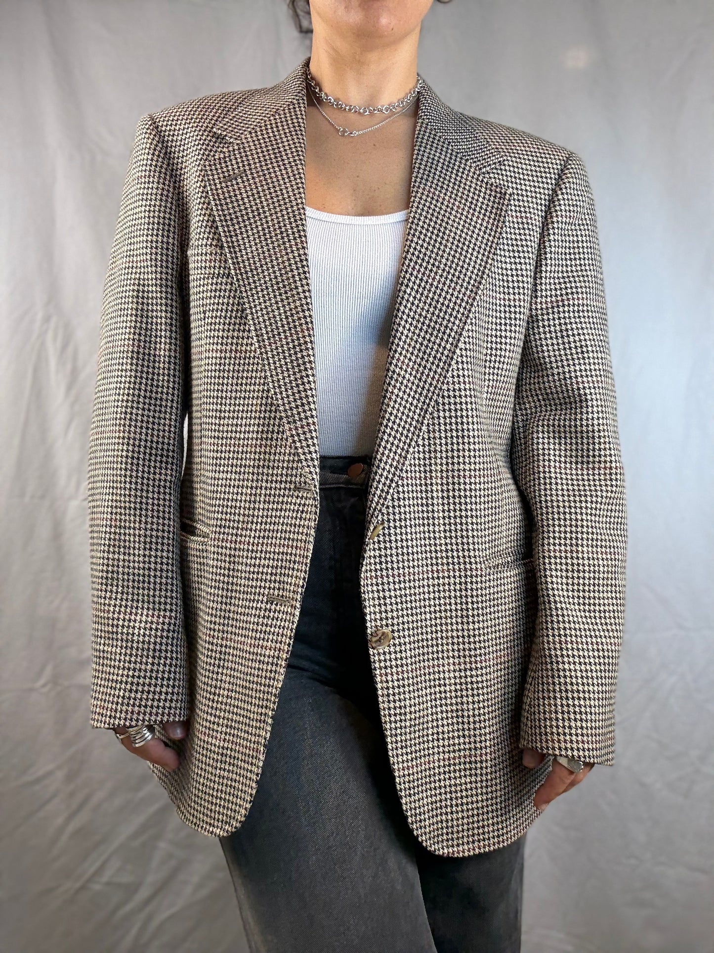 Evan-Picone x Stern's Houndstooth Sports Coat (1970's-1980's)