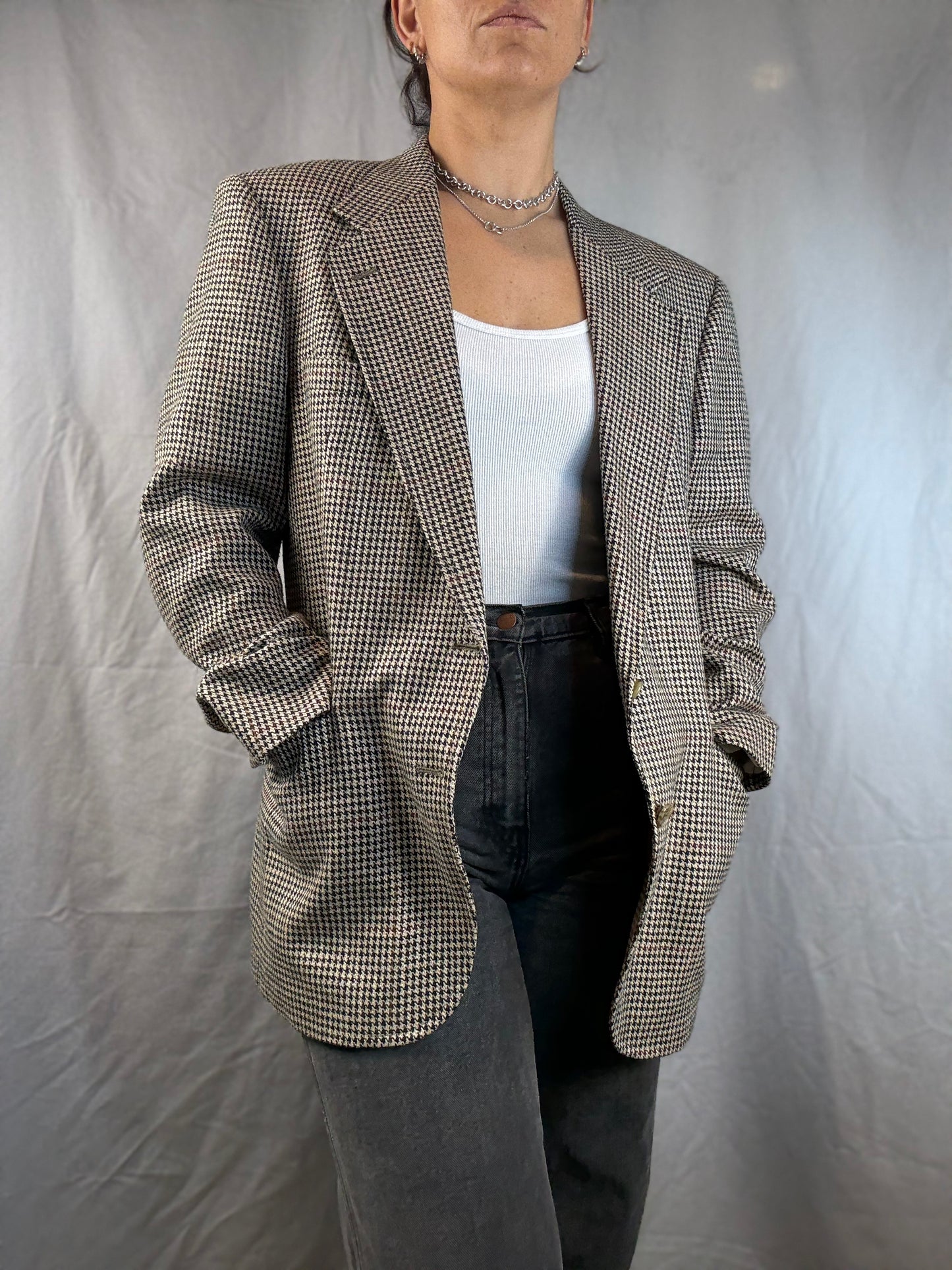 Evan-Picone x Stern's Houndstooth Sports Coat (1970's-1980's)