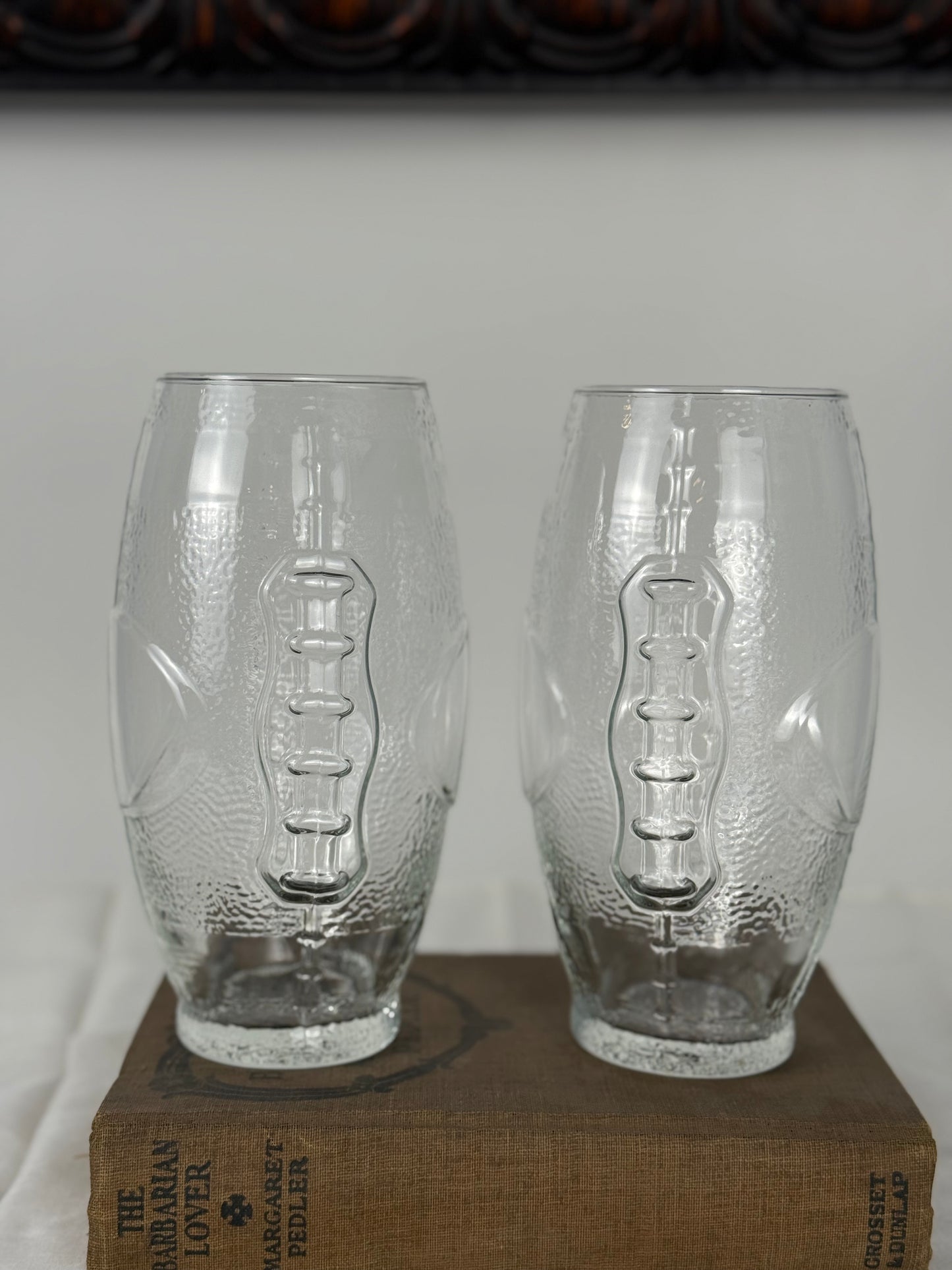 Libbey Football Glasses, Set of 2 (1990's-Y2K)