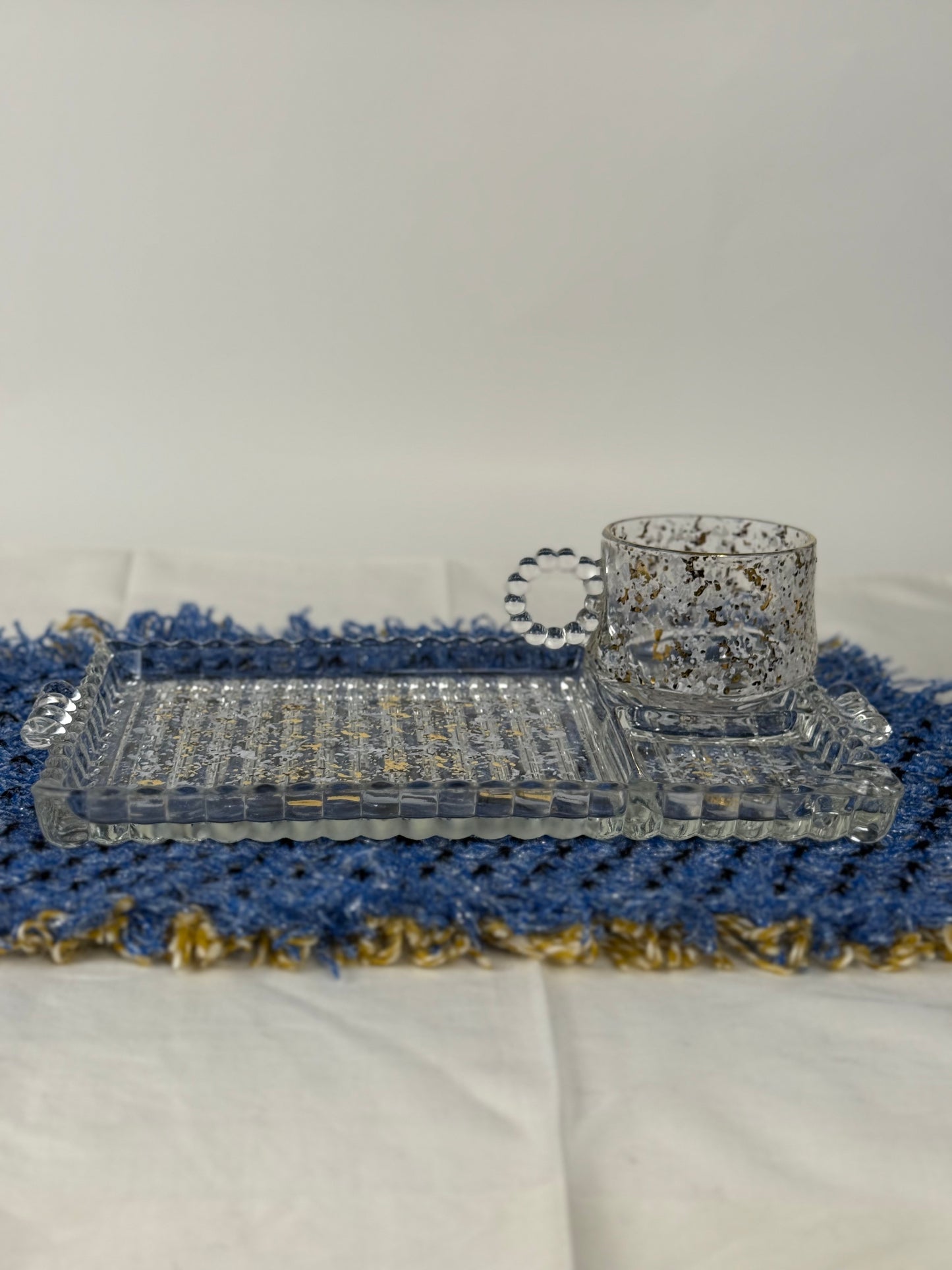 Sip n Smoke Snack Trays, Set of 4 (1950's-1960's)