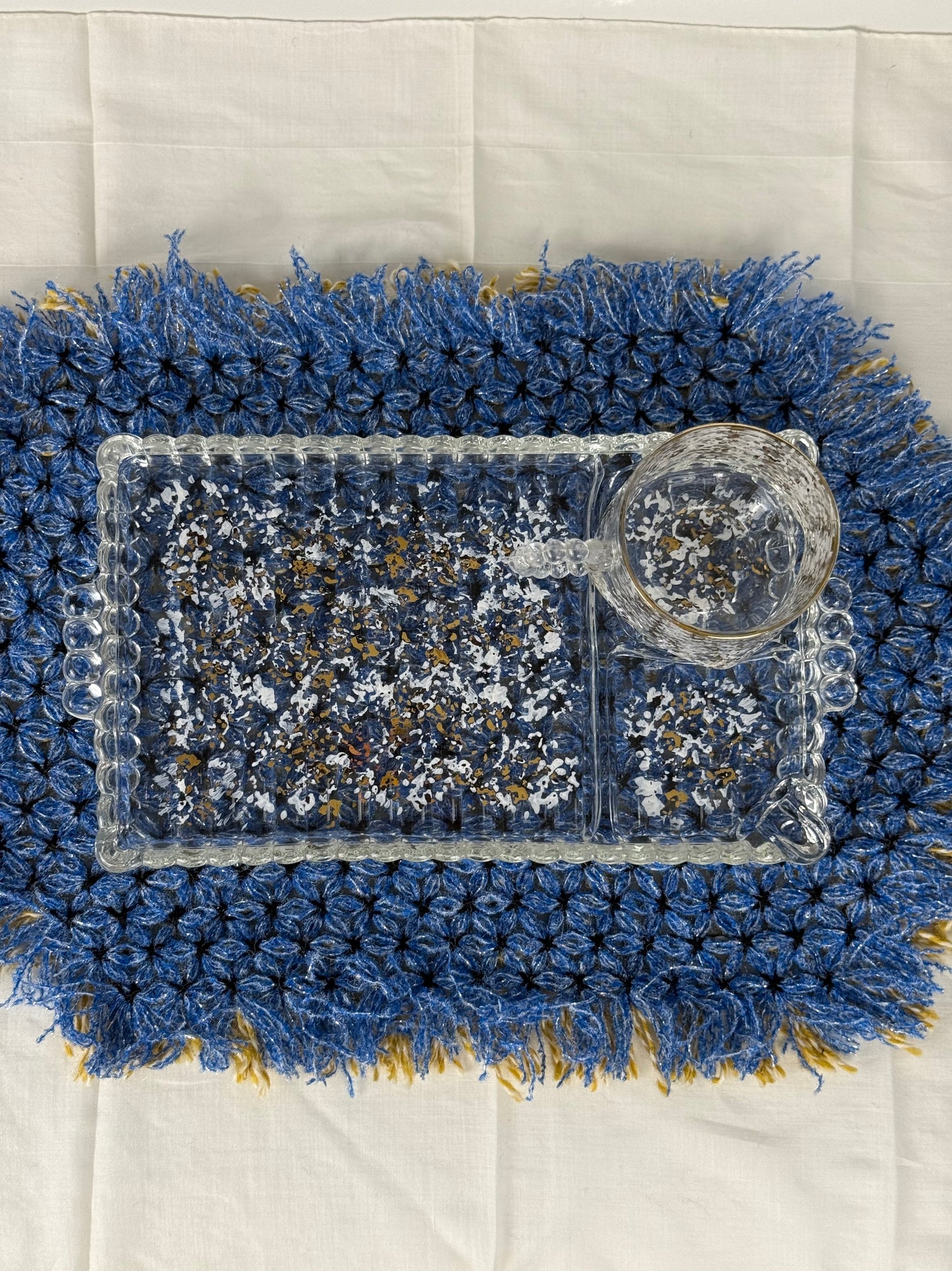 Sip n Smoke Snack Trays, Set of 4 (1950's-1960's)