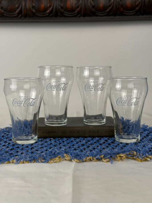 Libbey Coca-Cola Drinking Glasses, Set of 4 (1960's-1970's)