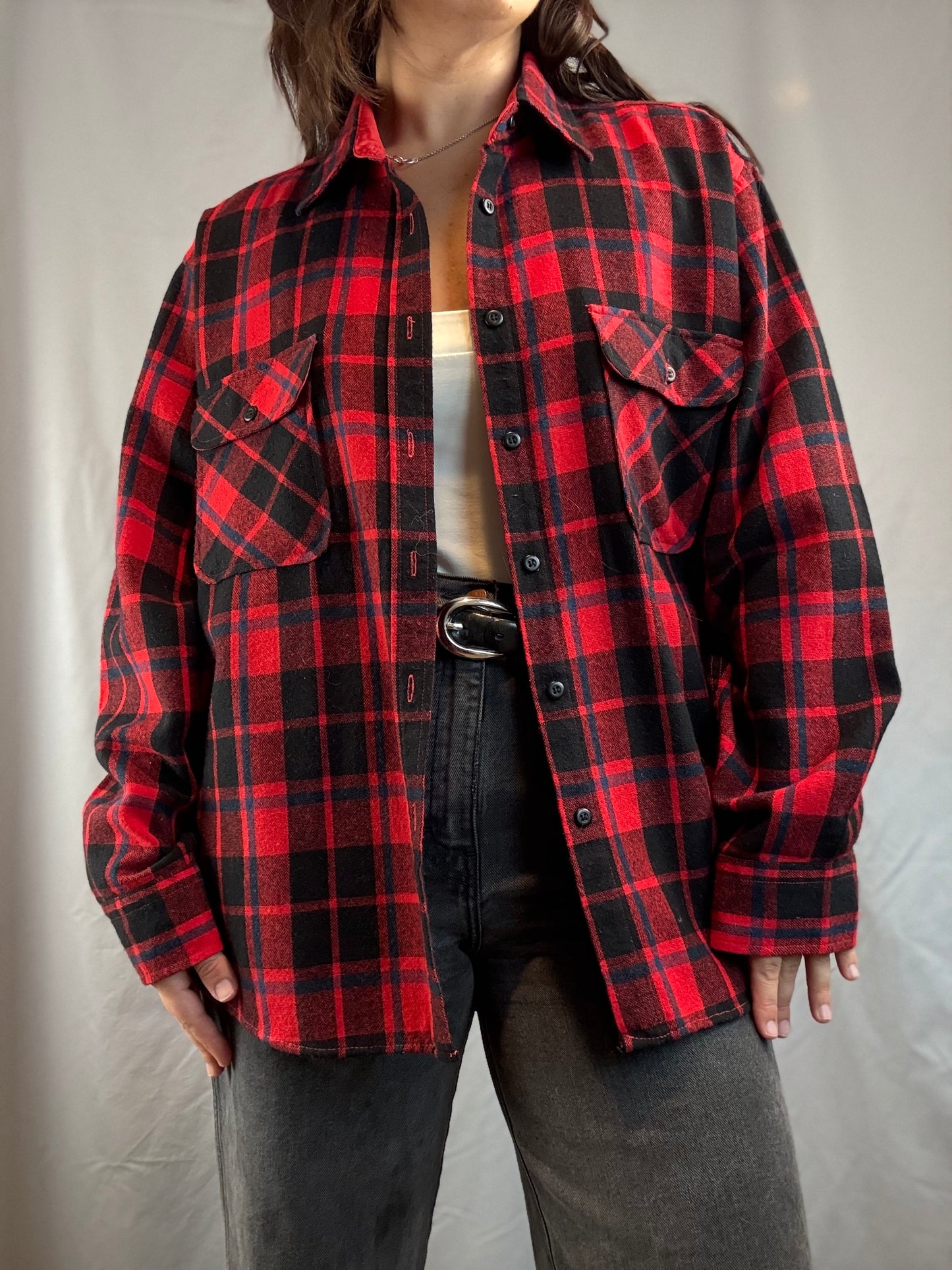 Fieldmaster Plaid Flannel Shirt (1970's-1980's)