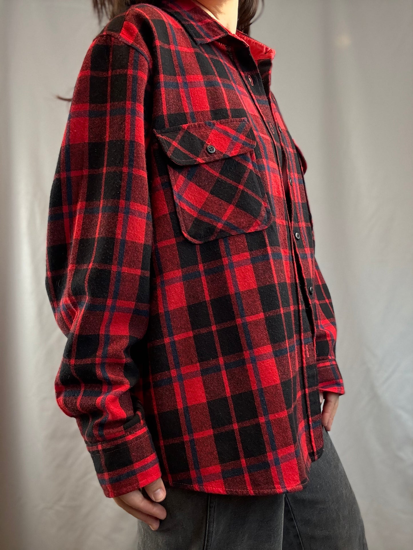 Fieldmaster Plaid Flannel Shirt (1970's-1980's)