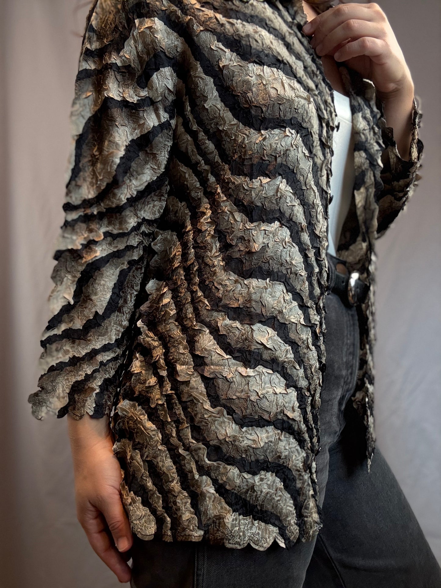 Petals Magic Scarf Slinky Shirt (1990's-Y2K)