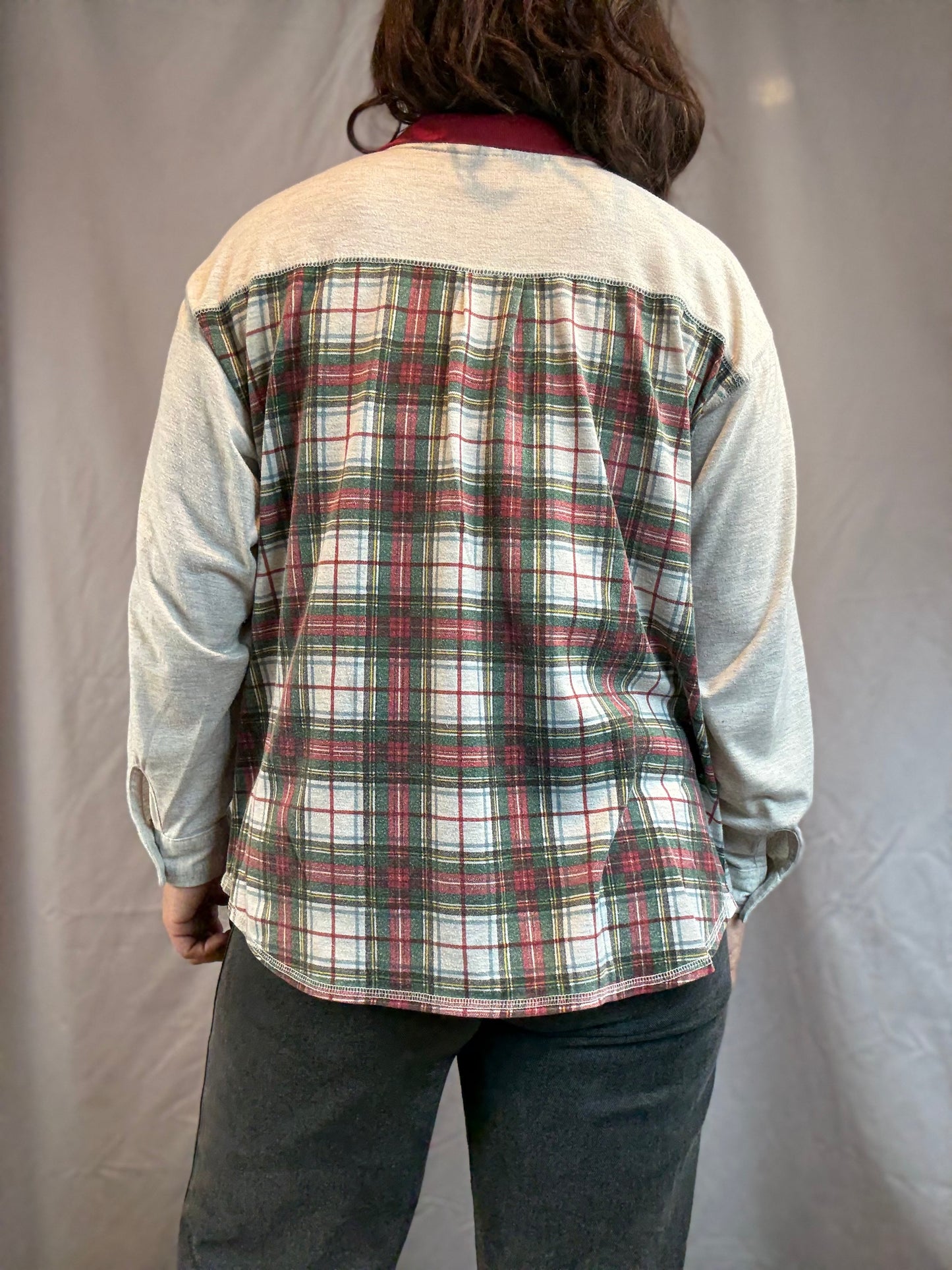 Erika Plaid Patchwork Shirt (1980's-1990's)