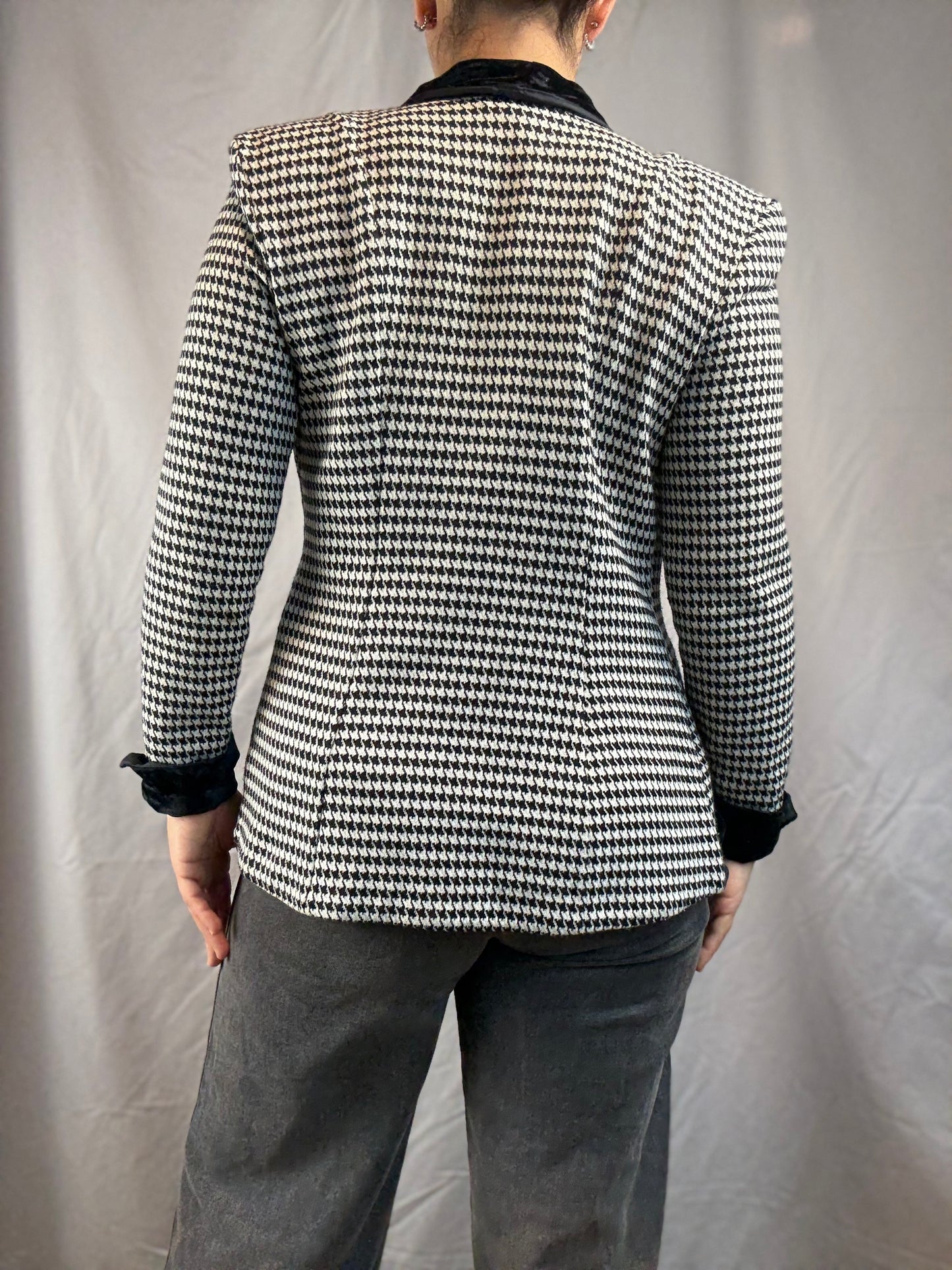 Frederick's of Hollywood Houndstooth Blazer (1980's-1990's)