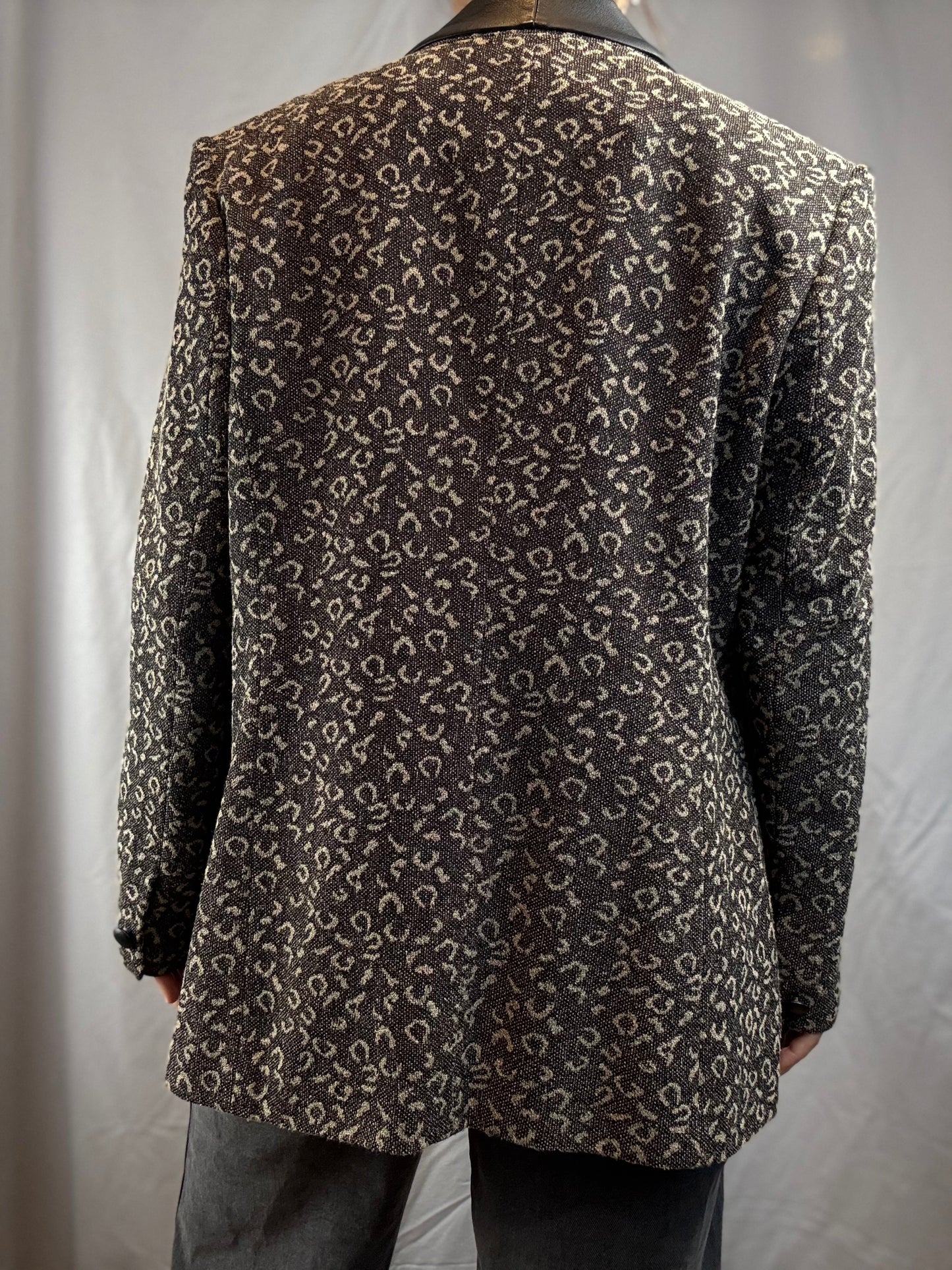 Premium Leopard Print Knit Blazer (90's-Y2K)