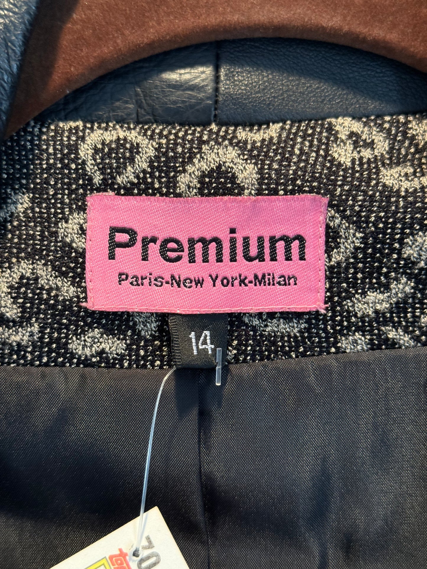 Premium Leopard Print Knit Blazer (90's-Y2K)