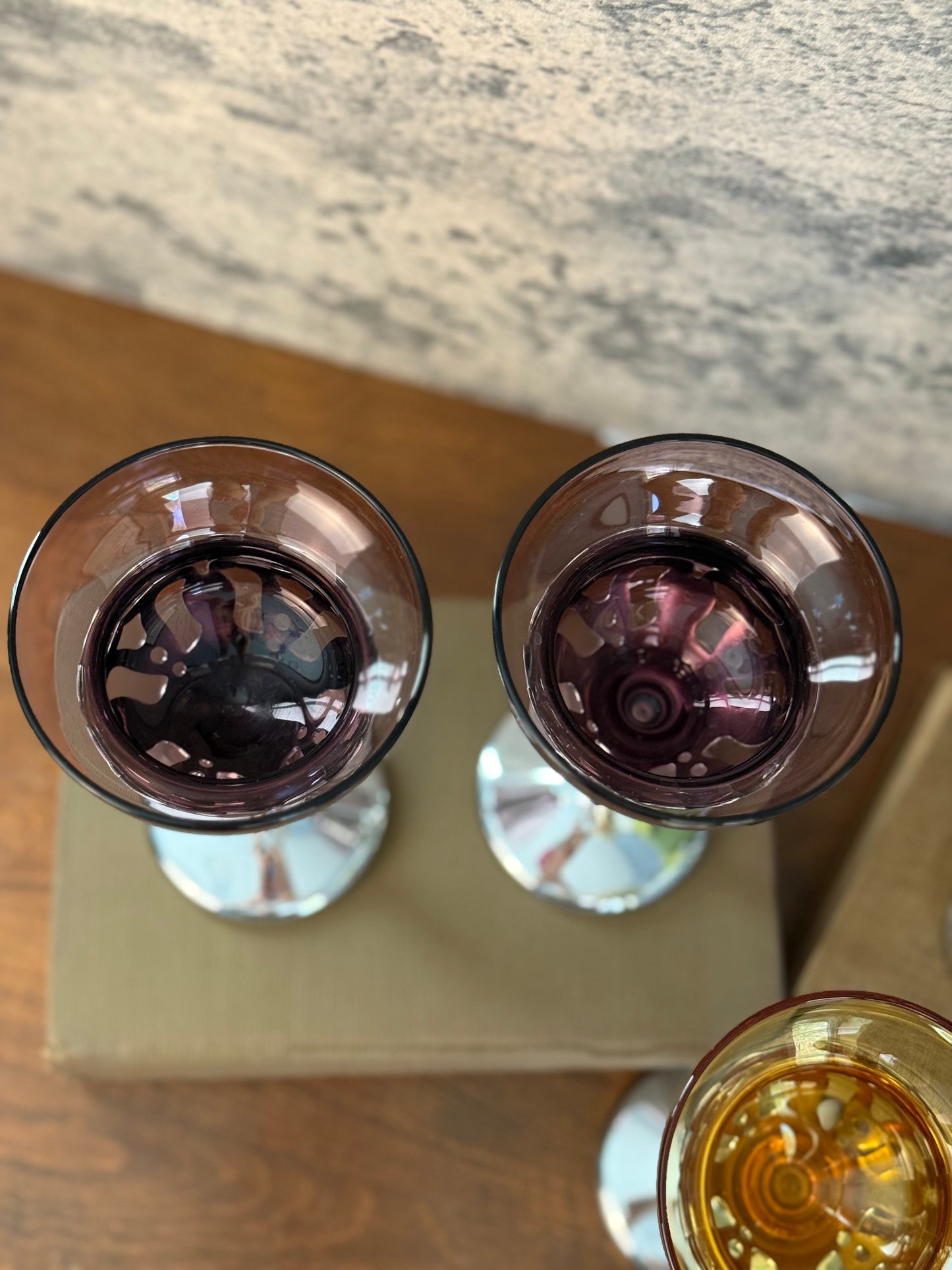 Morgantown Art Deco Chrome & Crystal Cordial Glasses, Set of 5 (1930's-1940's)