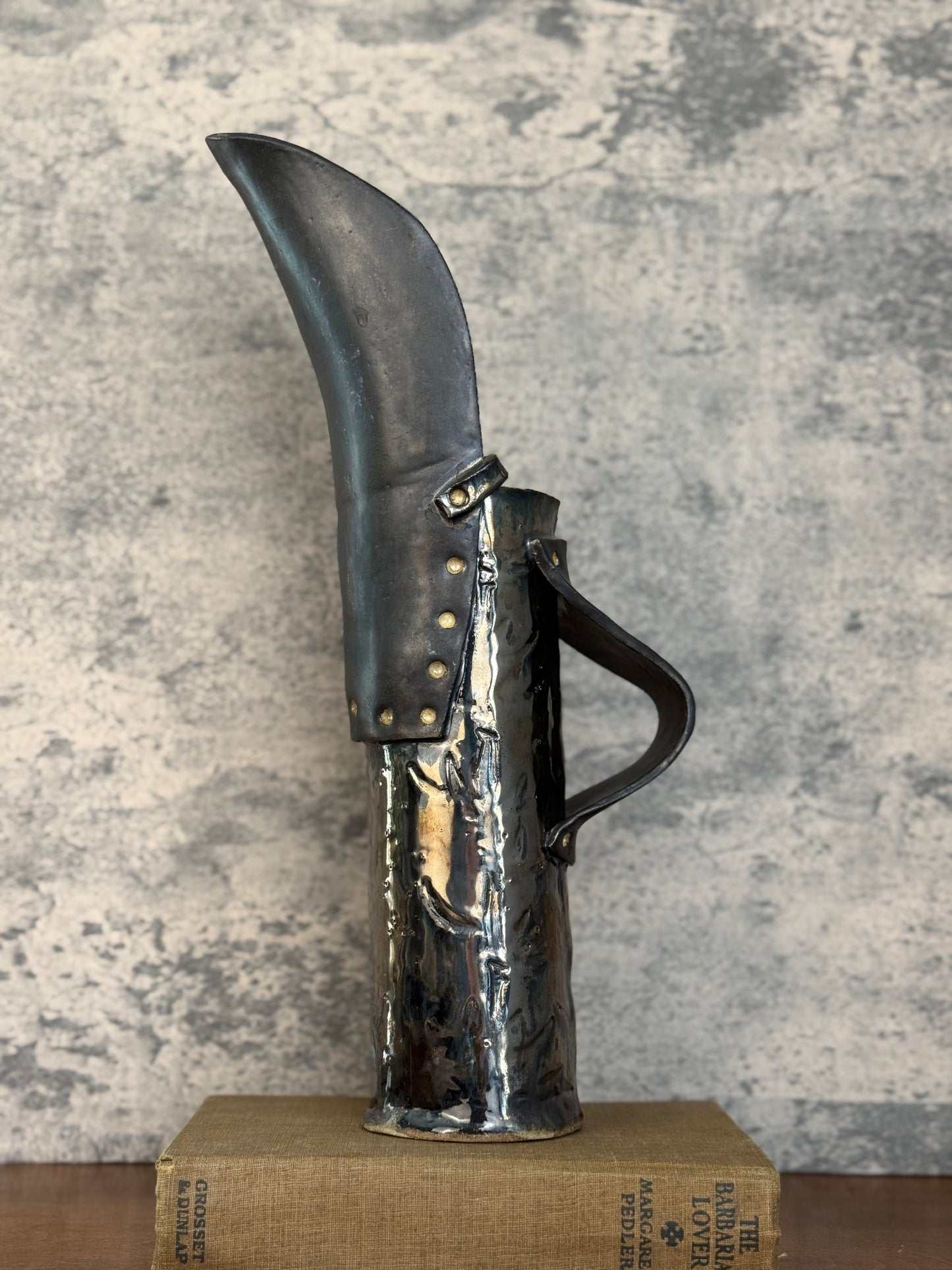 Handmade Ceramic Armour Pitcher / Vase