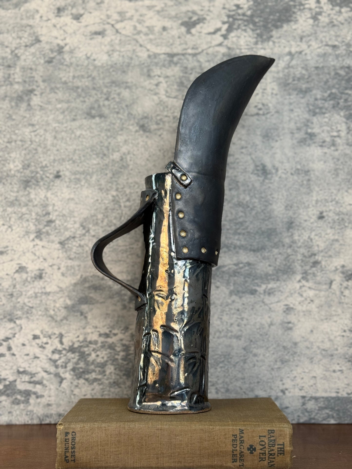 Handmade Ceramic Armour Pitcher / Vase