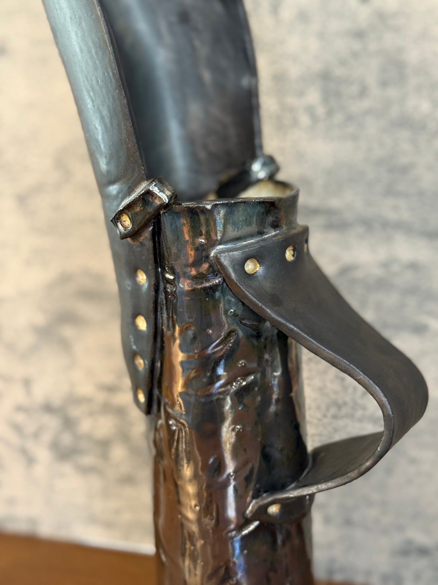 Handmade Ceramic Armour Pitcher / Vase