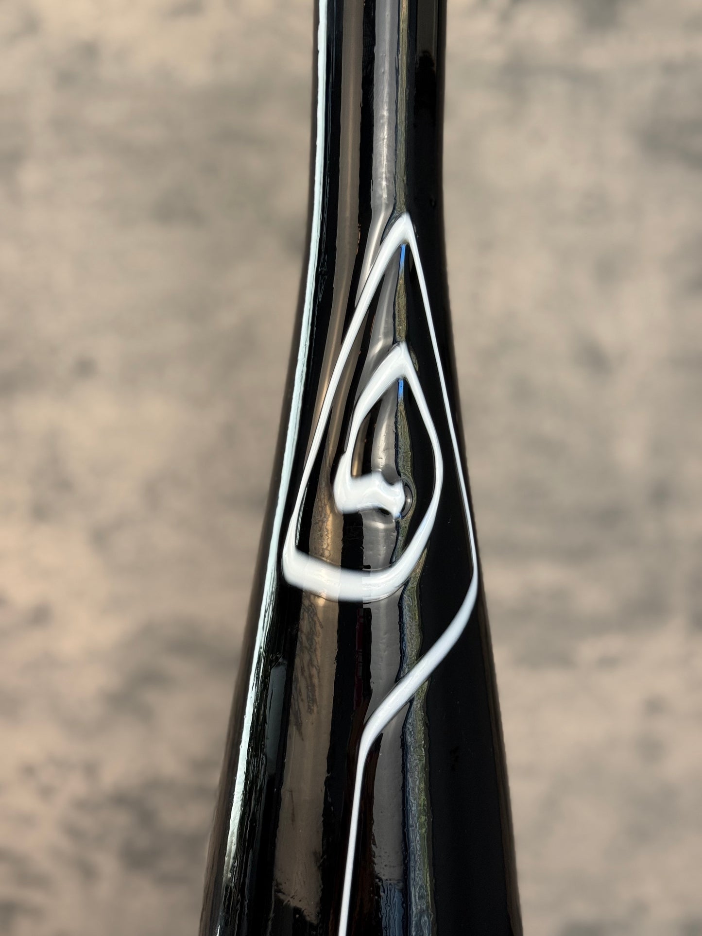 Handblown Swirl Glass Bottle Vase (1950's-1970's)