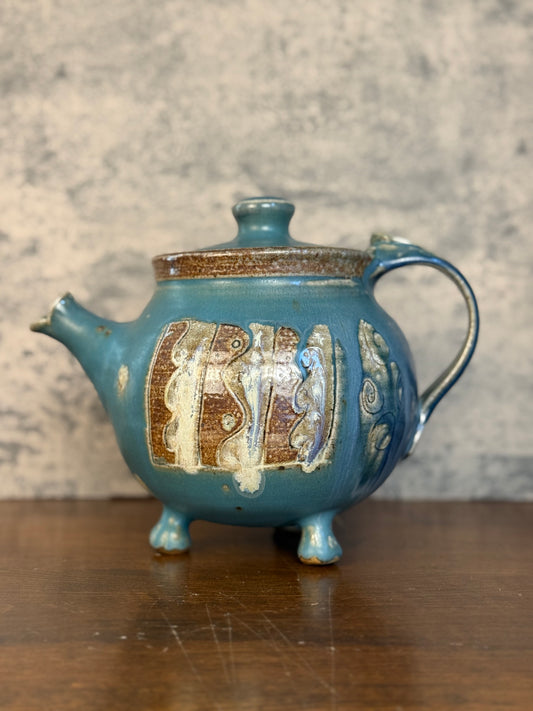 Handmade Ceramic Folk Art Teapot (1994)