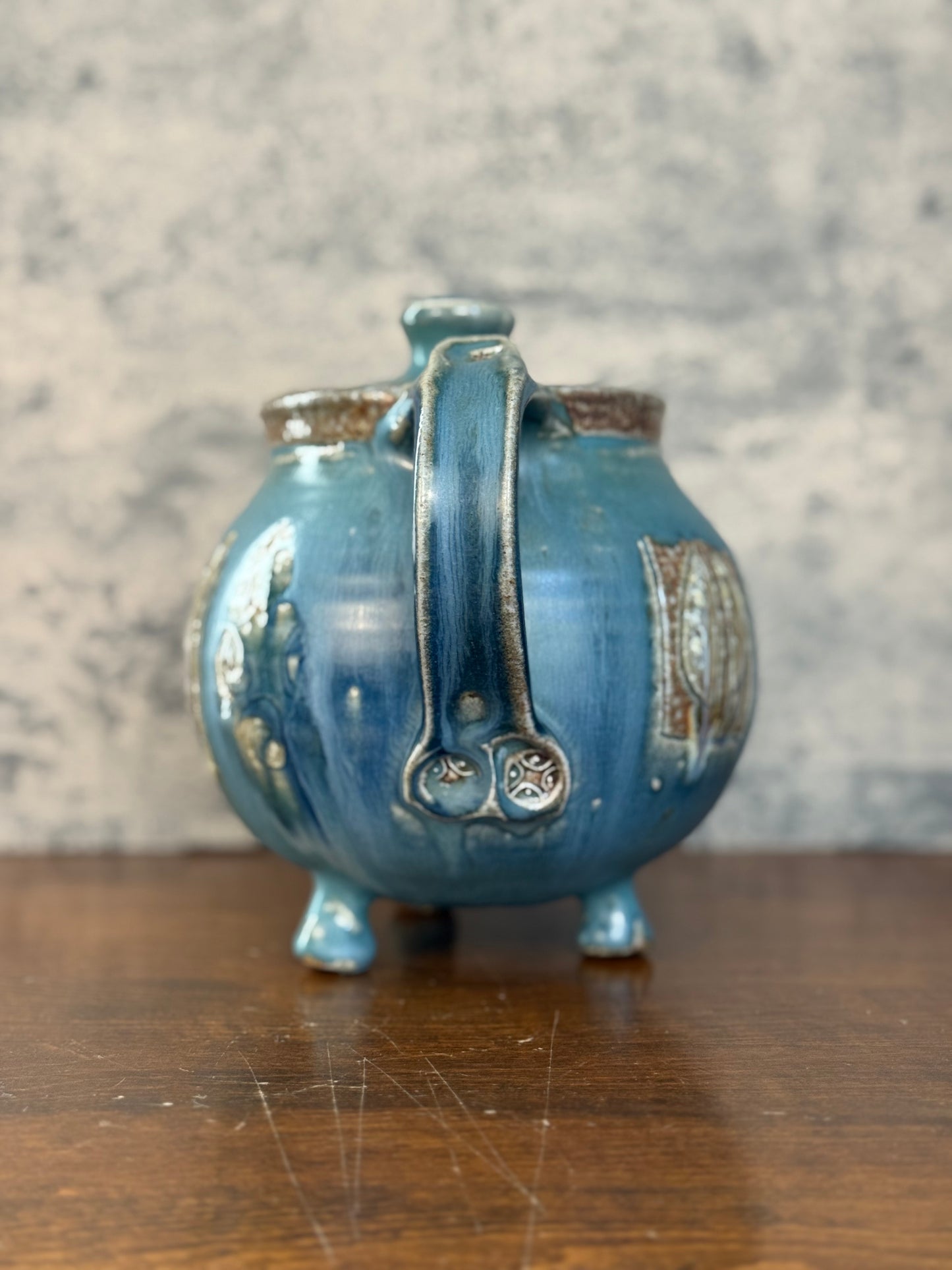 Handmade Ceramic Folk Art Teapot (1994)