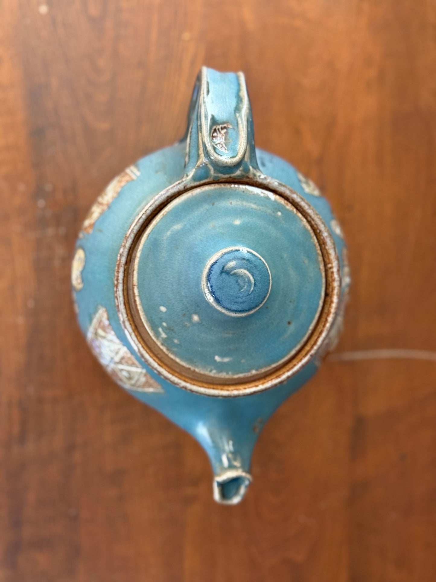 Handmade Ceramic Folk Art Teapot (1994)