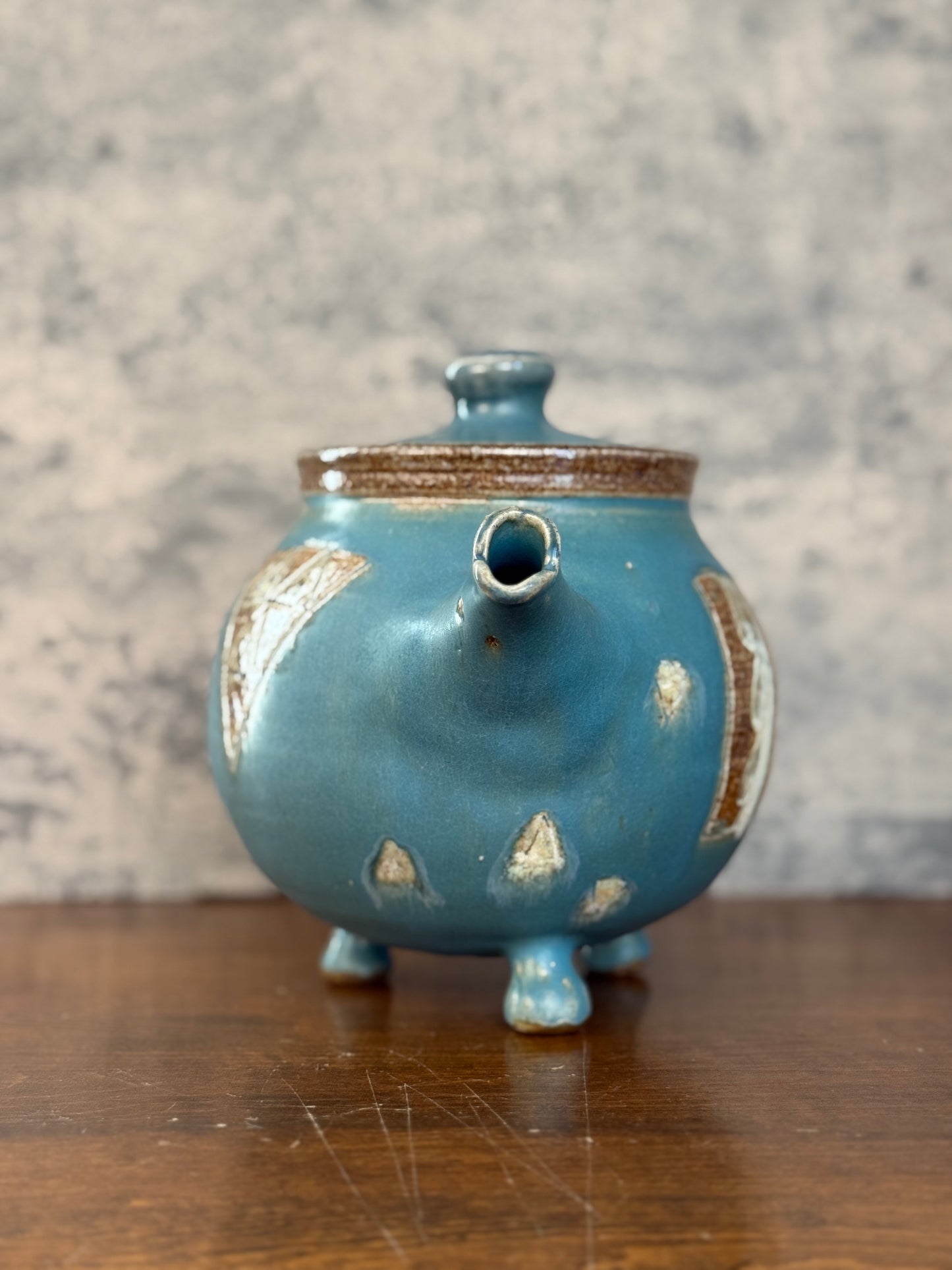Handmade Ceramic Folk Art Teapot (1994)